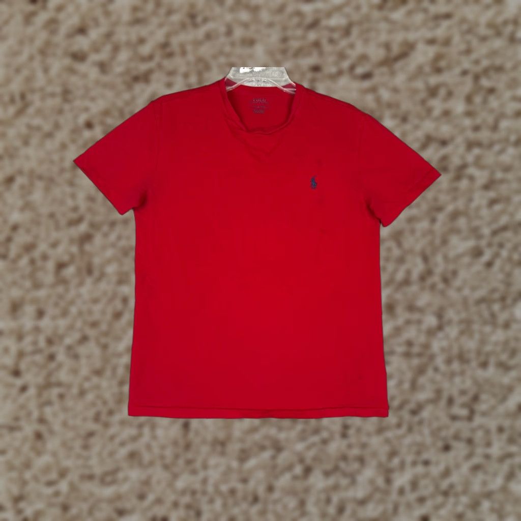 Ralph Lauren Ralph Lauren Polo Shirt Men Small Red 100% Cotton Crew Neck Short Sleeve READ Size US S / EU 44-46 / 1 - 1 Thumbnail