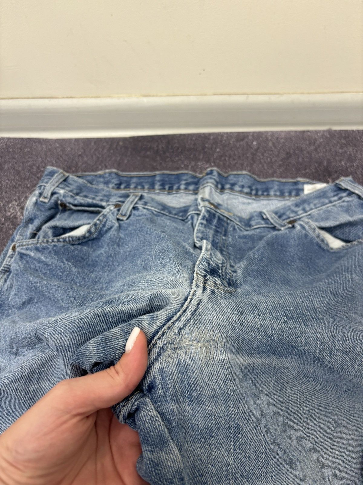 Dickies Vintage Dickies USA Workwear Faded Blue Denim Baggy Jeans Size US 36 / EU 52 - 12 Thumbnail
