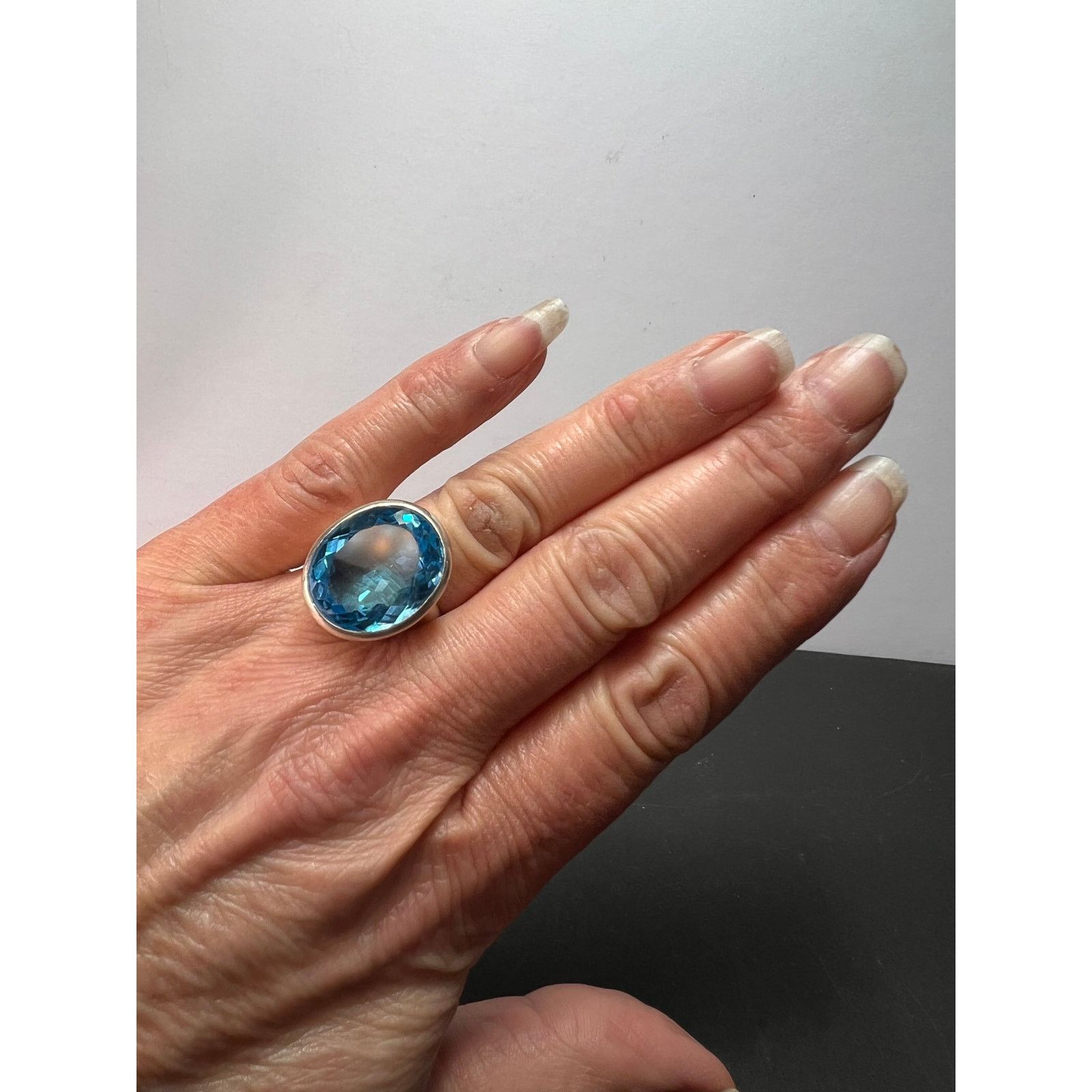 Other NEW Swiss blue topaz 925 ring size 8/ 12.92 grams Size ONE SIZE - 5 Thumbnail