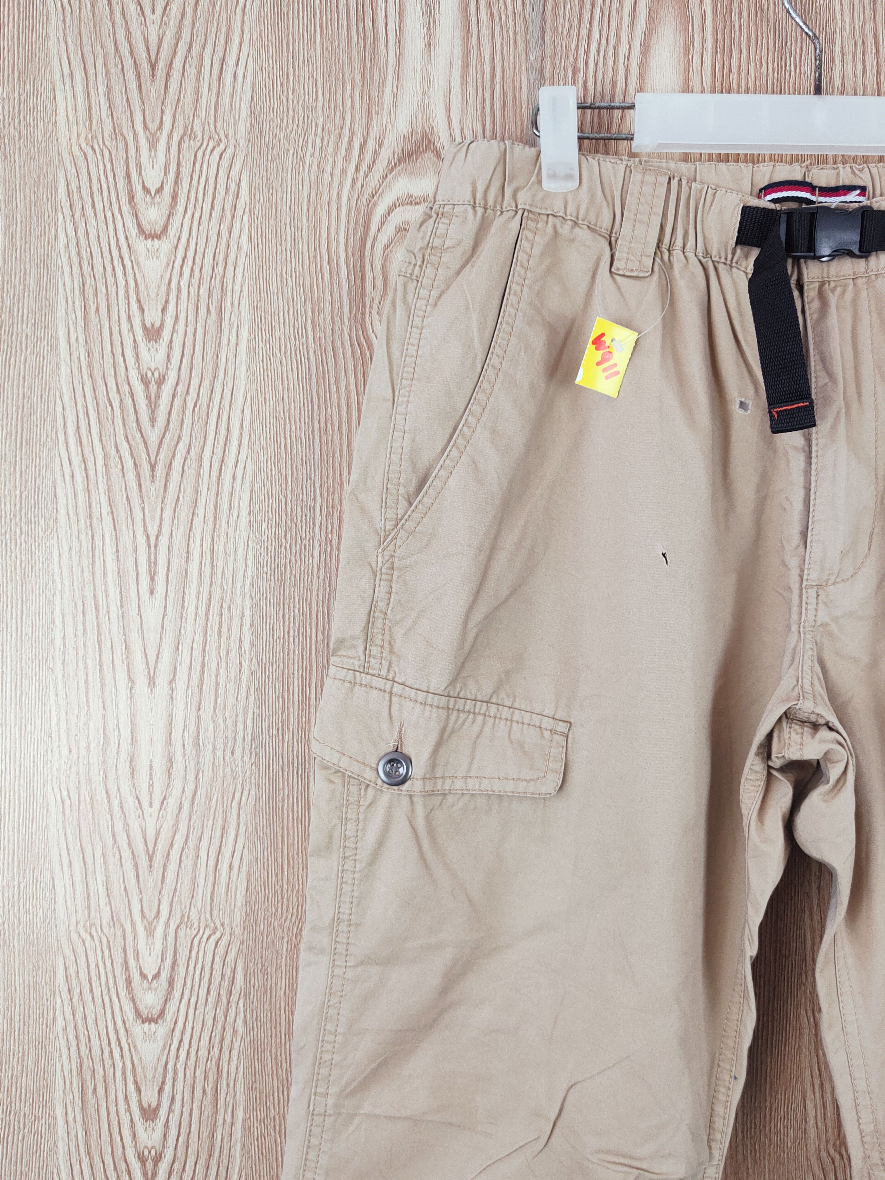 Japanese Brand Japanese Brand Beige Multipocket Tactical Cargo Pants #W911 Size US 33 - 4 Thumbnail