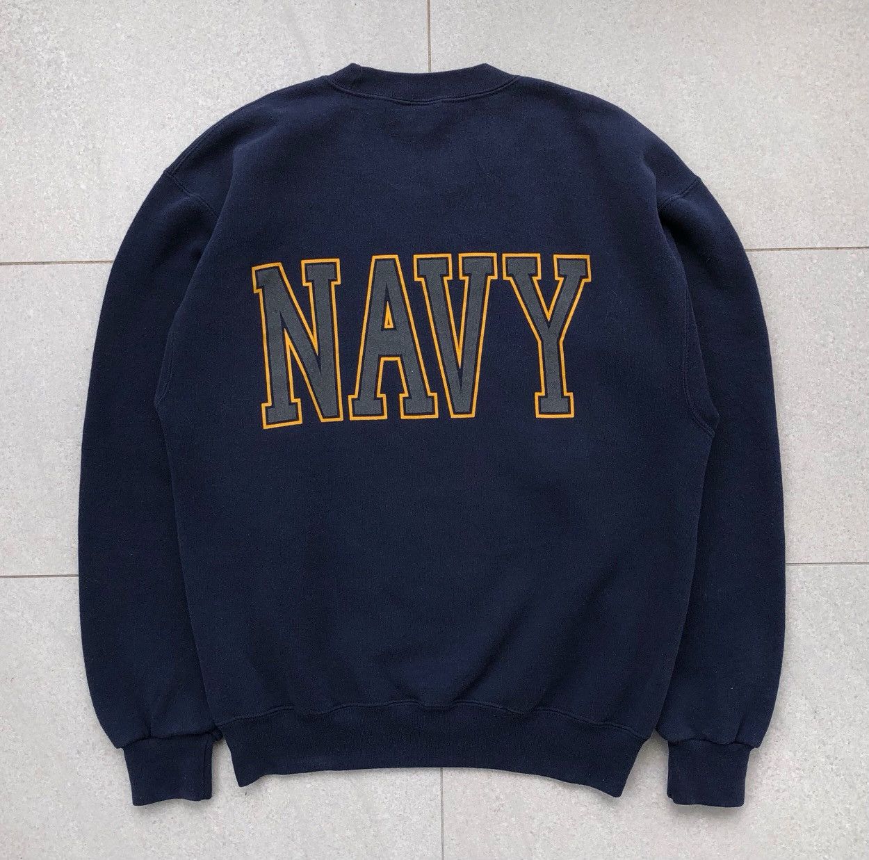 Vintage VTG 90's United States Navy Made In USA Crewneck Sweatshirt Size US L / EU 52-54 / 3 - 2 Thumbnail
