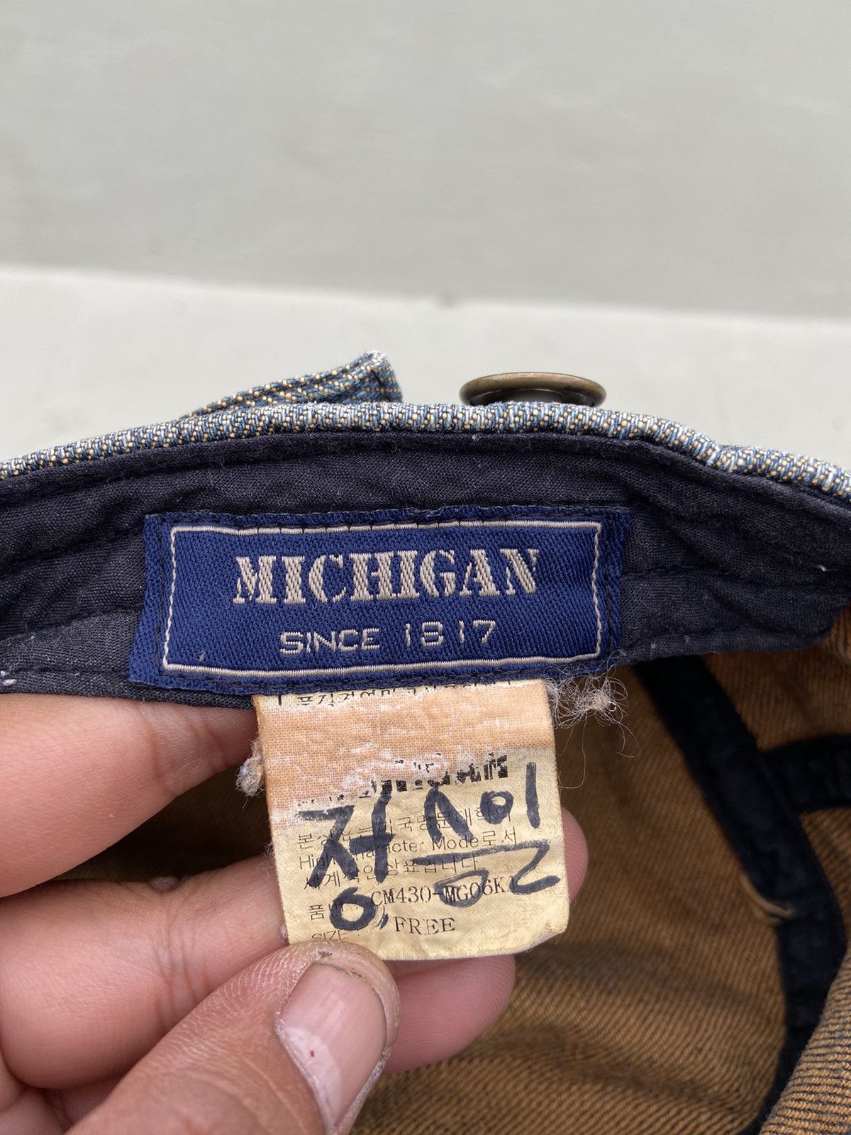 Hysteric Glamour 2000s Y2K MICHIGAN zircon-studded skull denim hat Size ONE SIZE - 7 Thumbnail