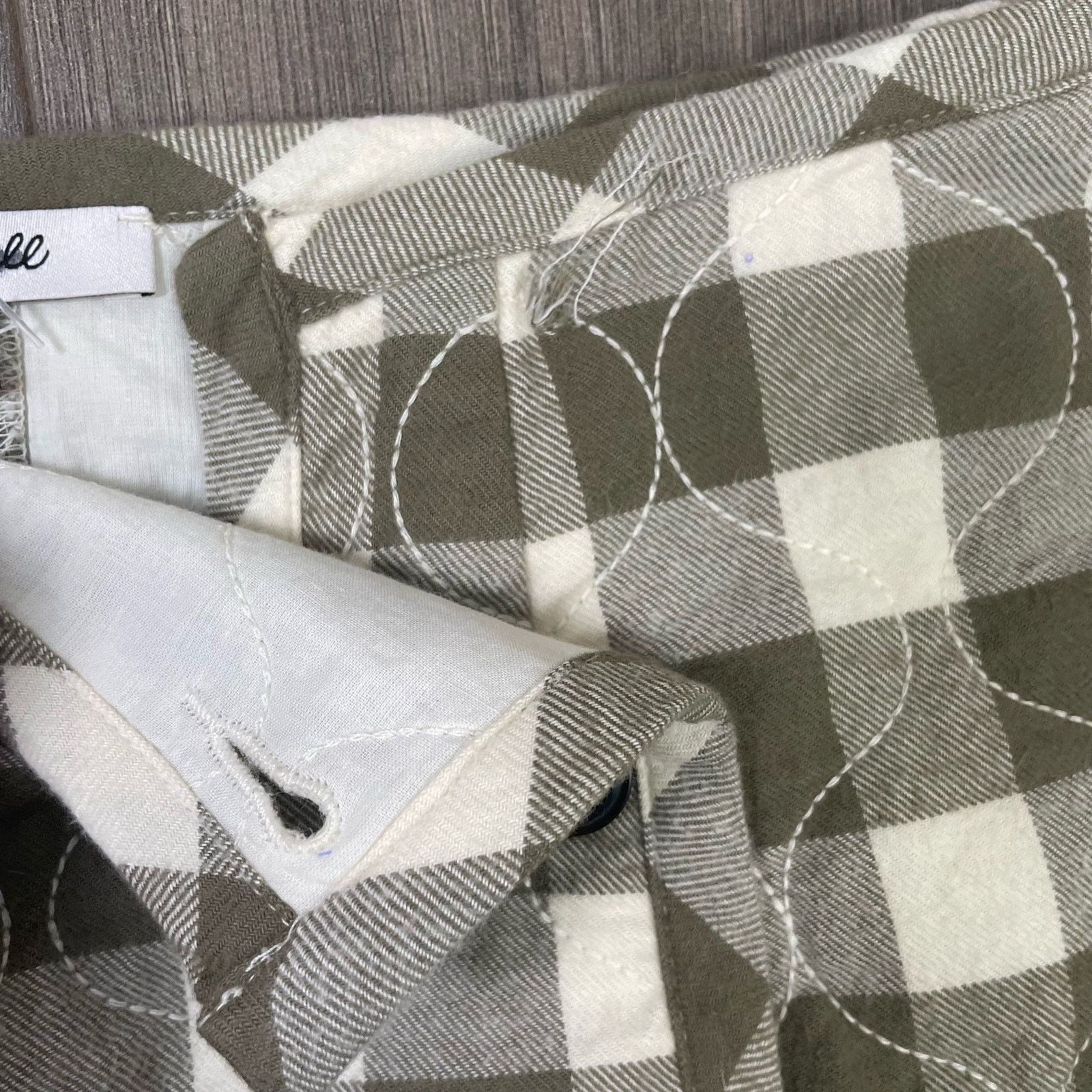 Madewell Madewell Curvy Quilted Flannel Check Mini Skirt US Women's 4 Size 27" / US 4 / IT 40 - 7 Thumbnail