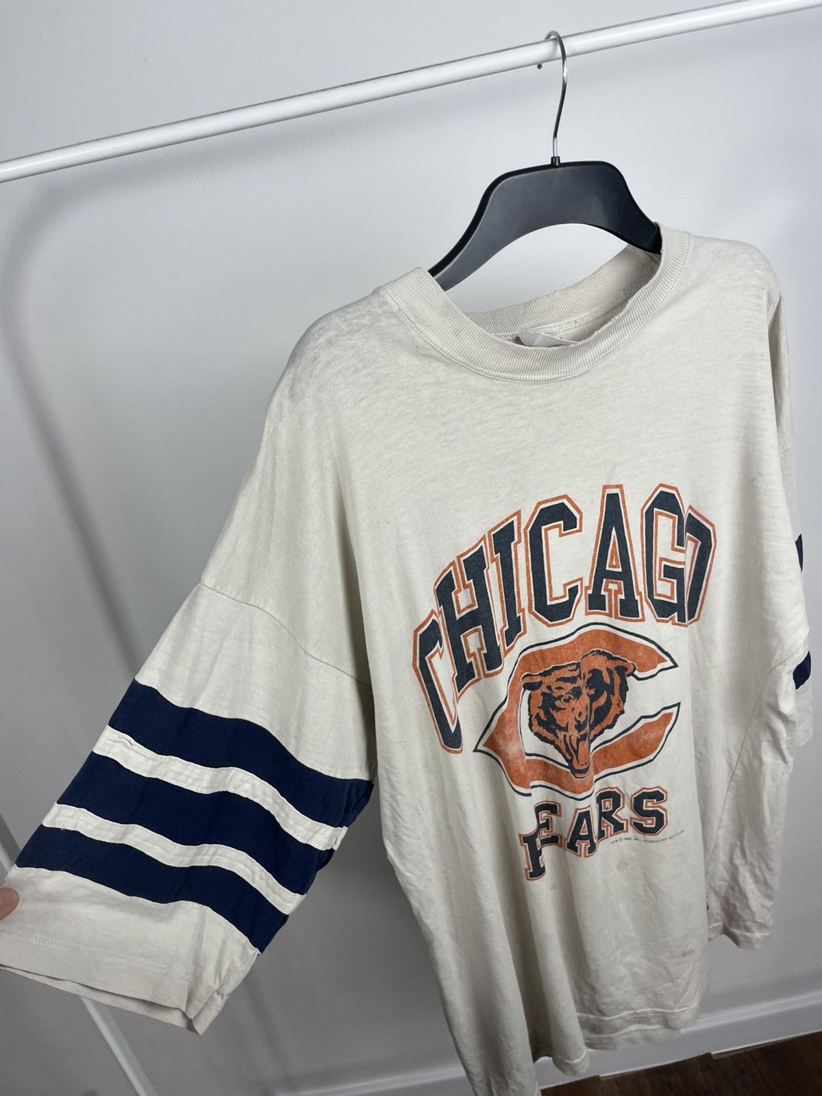 NFL Vintage 1990 Chicago Bears Distressed Football Shirt Size US M / EU 48-50 / 2 - 9 Thumbnail