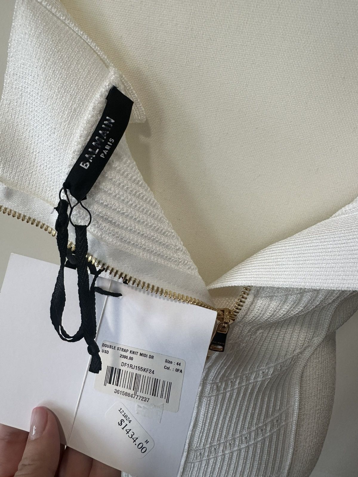 Balmain Balmain Paris Elegant White Off-Shoulder Dress Size L / US 10 / IT 46 - 7 Thumbnail