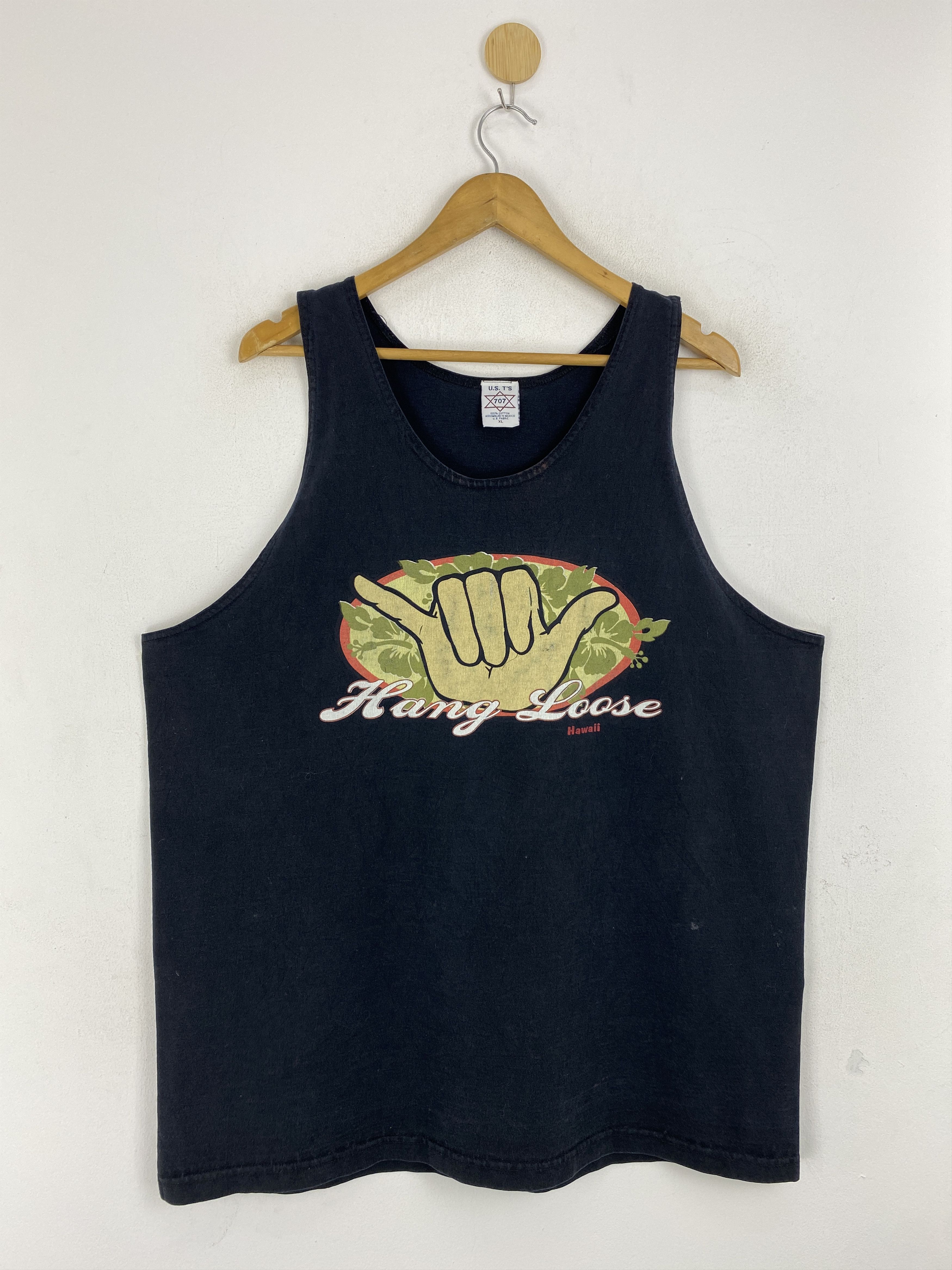 Vintage Vintage Hang Loose Hawaii Big Logo Sleeveless Tee TA0706 Size US XL / EU 56 / 4 - 1 Thumbnail
