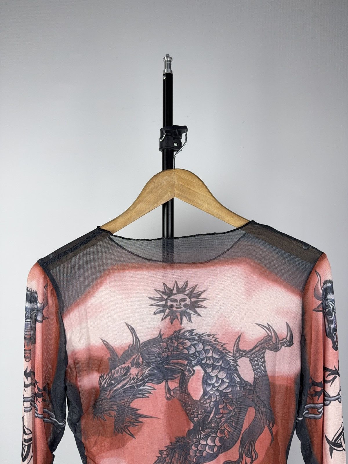 Designer × Japanese Brand STYLE ❗️Save The Queen Jean Paul Gaultier Mesh Top Blouses Size M / US 6-8 / IT 42-44 - 6 Thumbnail