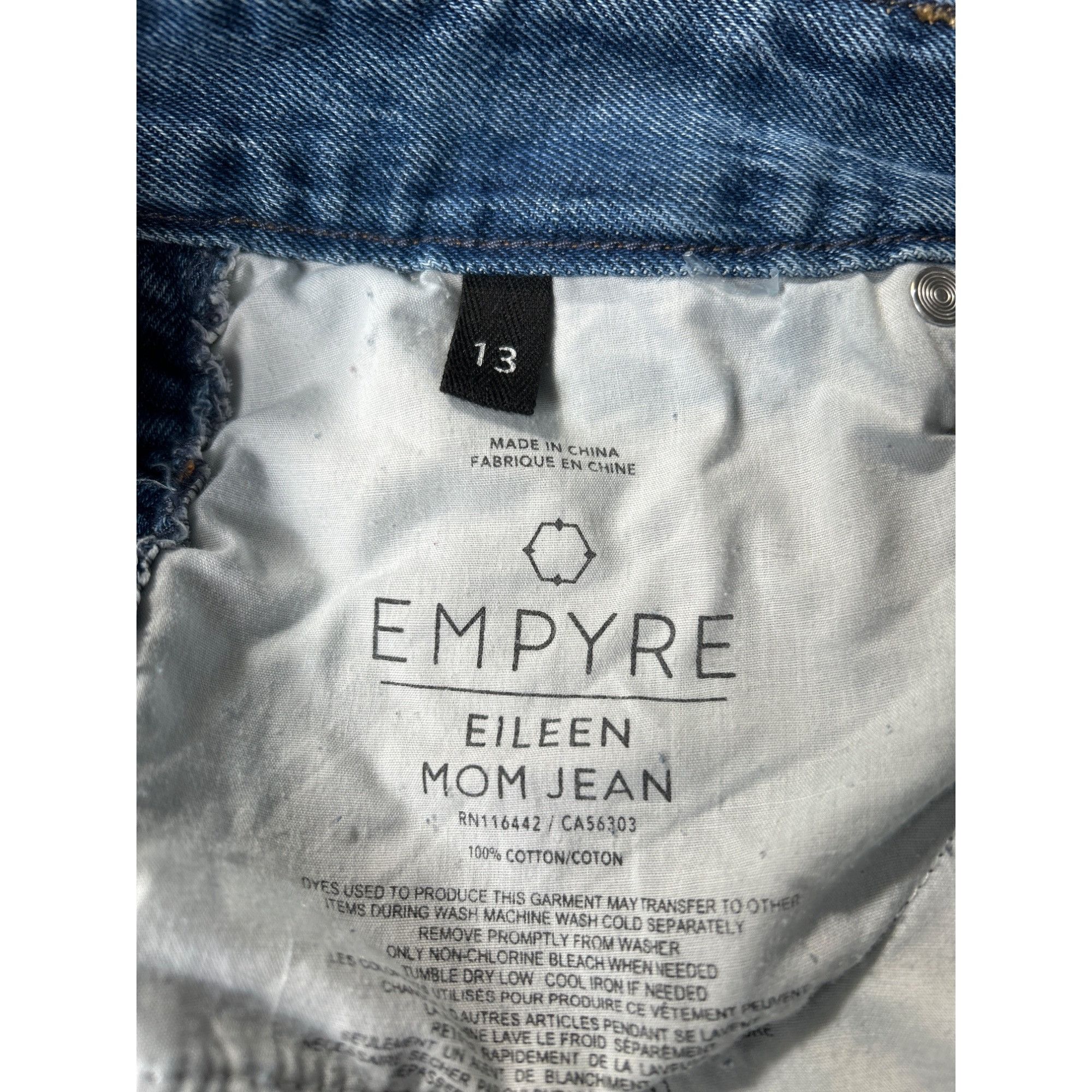 Empyre Empyre Eileen Womens Mom Jean Ripped Denim Size 13 SKU 7104 Size 31" - 4 Thumbnail