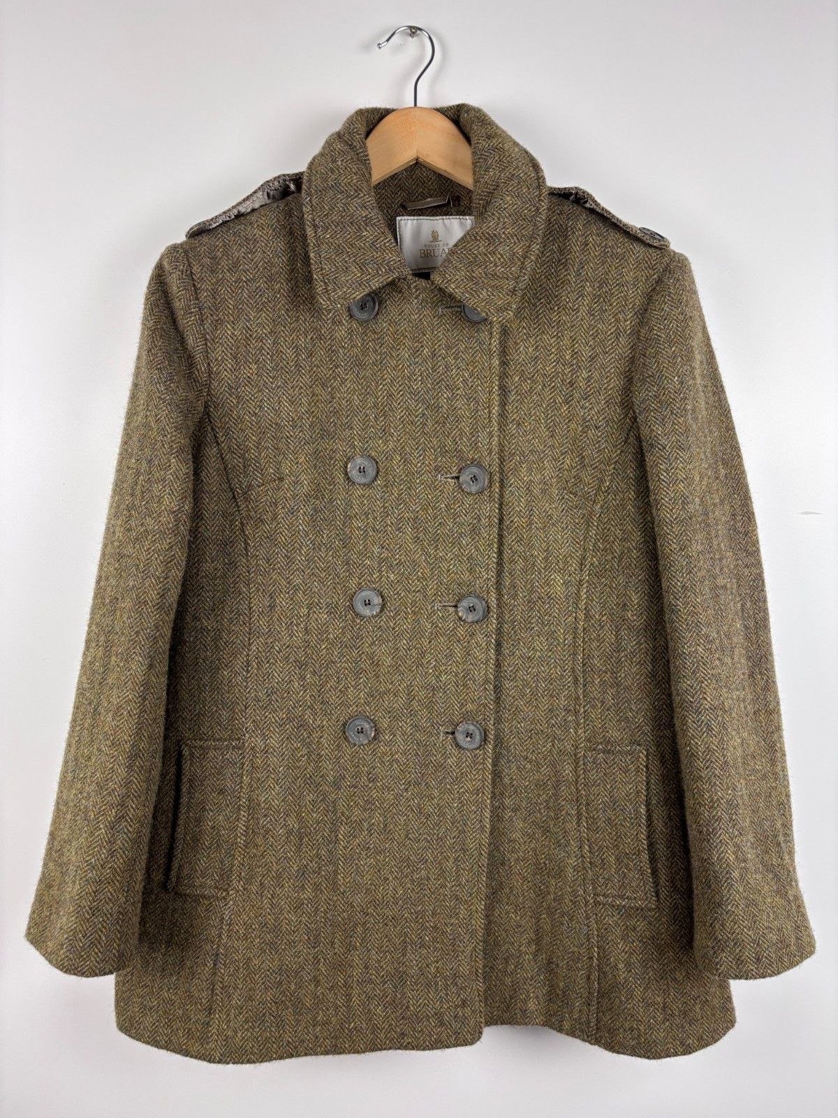 Other House Of Bruar Harris Tweed Wool Double Breasted Coat US 12 Size XL / US 12-14 / IT 48-50 - 1 Thumbnail