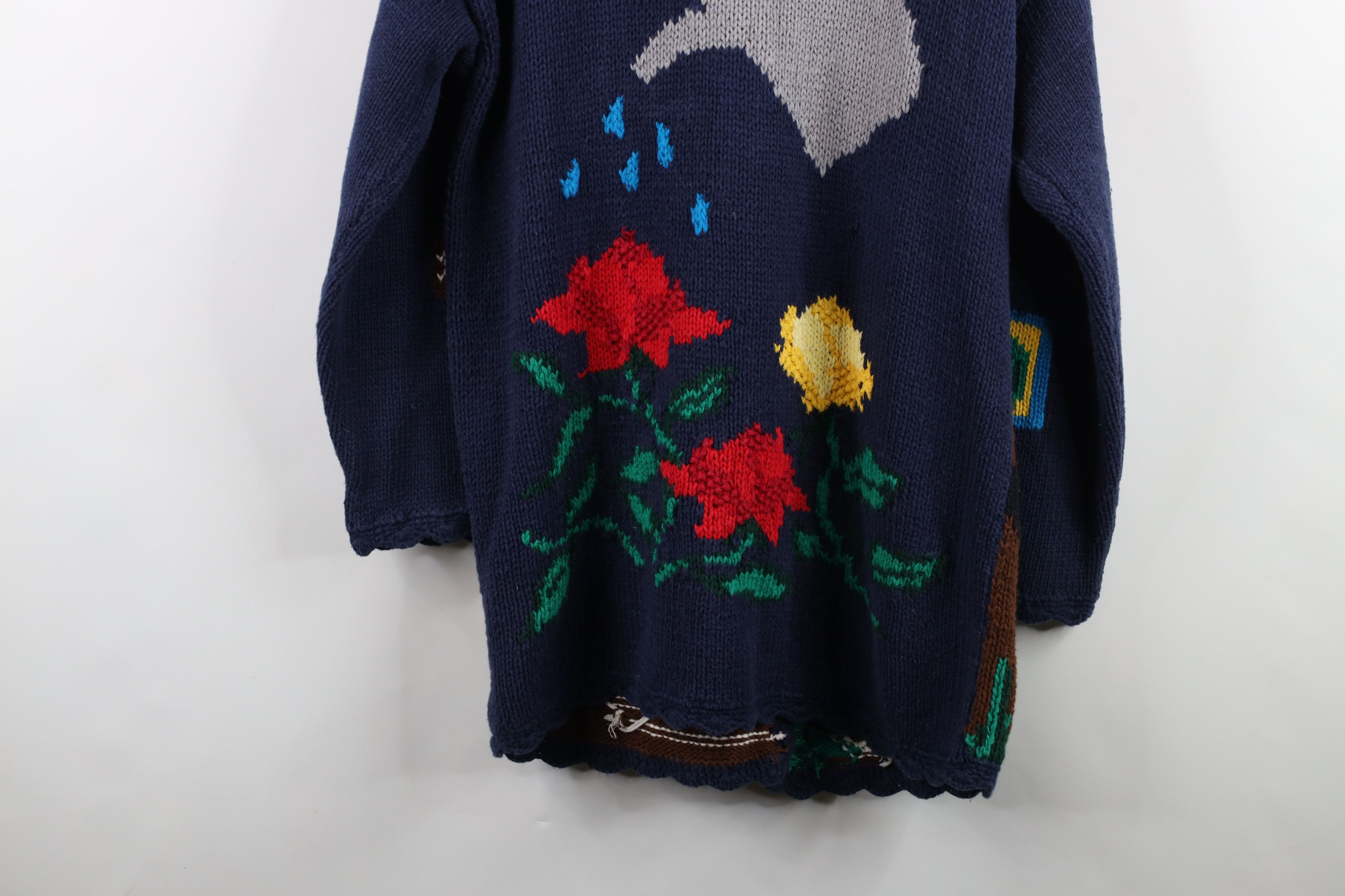 Vintage Vintage 90s Streetwear Knit Garden Nature Cardigan Sweater Size L / US 10 / IT 46 - 16 Thumbnail