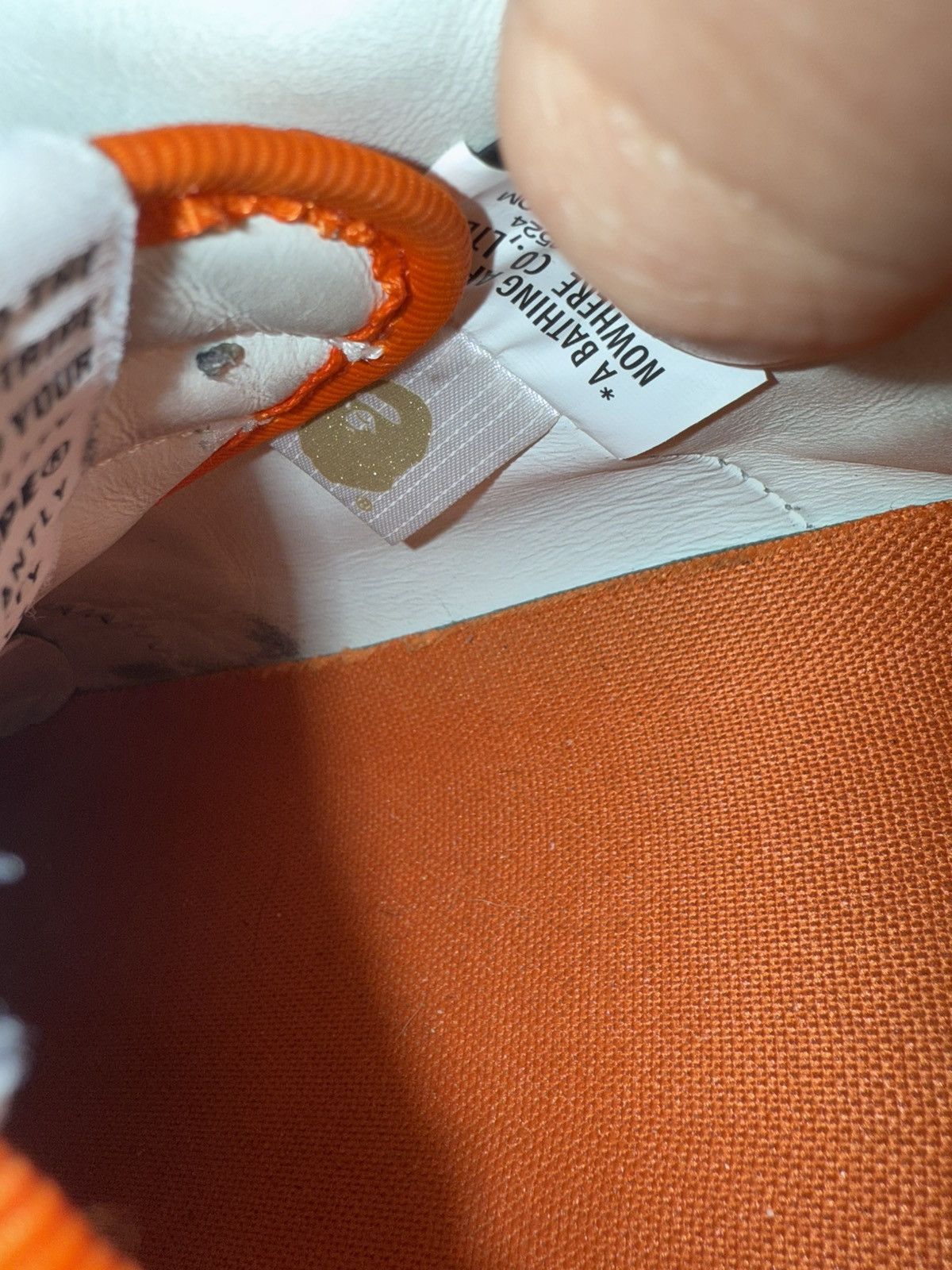 Bape 2021 patent leather orange bapesta Size US 12 / EU 45 - 9 Thumbnail