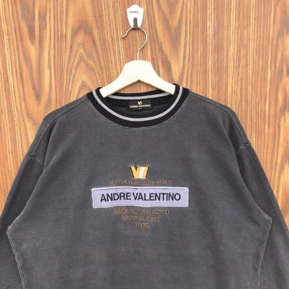 Vintage Vintage Andre Valentino Paris Sweatshirt Size US L / EU 52-54 / 3 - 3 Thumbnail