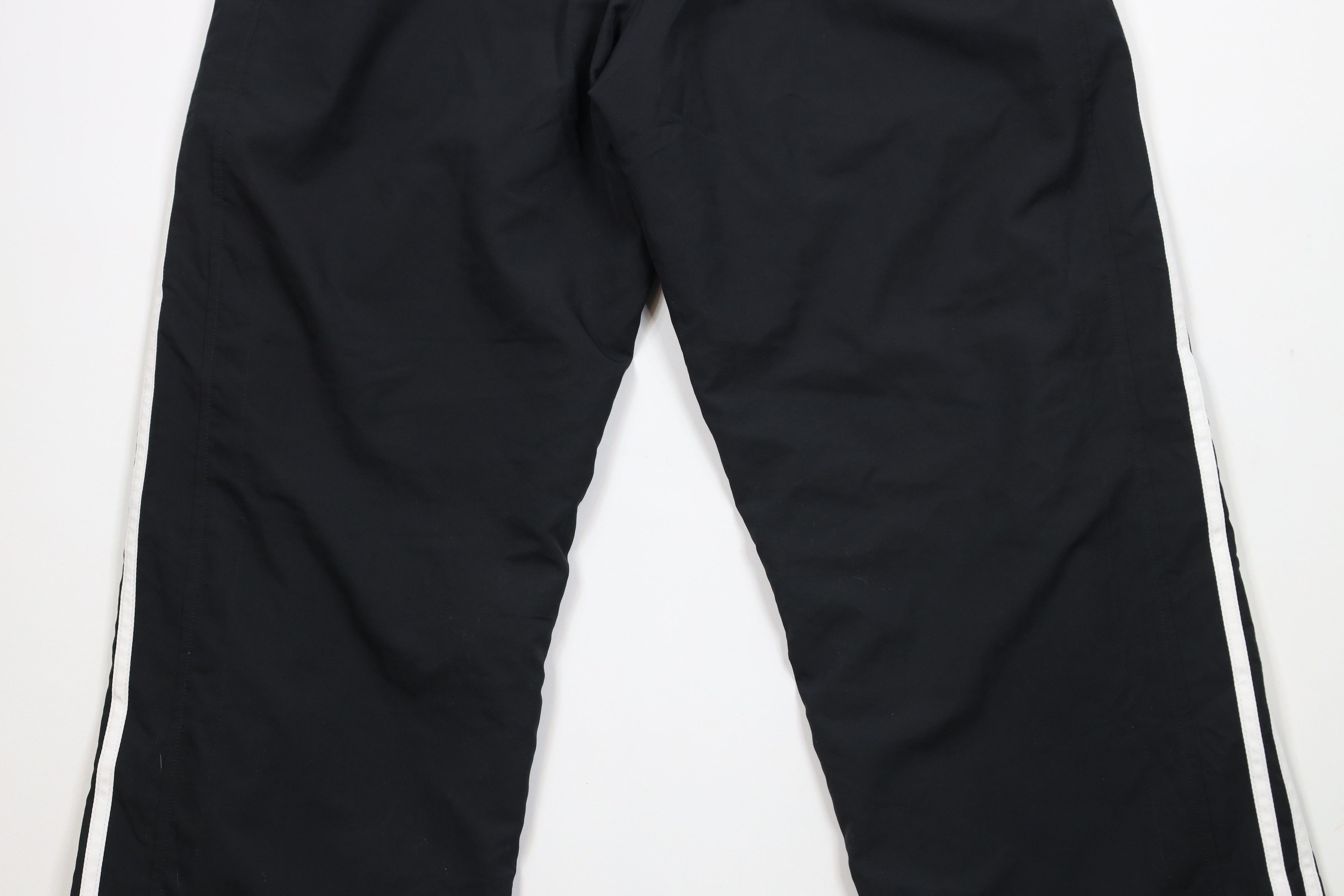 Adidas × Vintage Vintage Y2K Adidas Striped Lined Wide Leg Pants Black Size US 34 / EU 50 - 12 Thumbnail