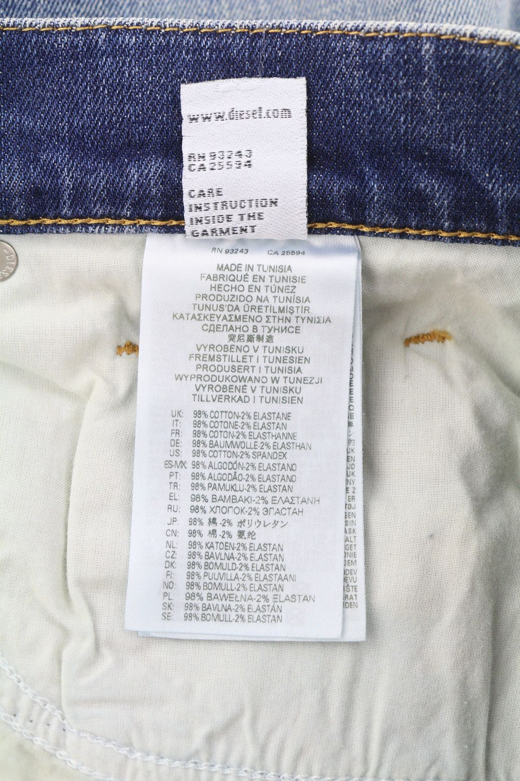 Diesel 2019 D-STRUKT 09C87 W31/L34 Blue Distress Slim 85414 Size US 31 - 9 Thumbnail