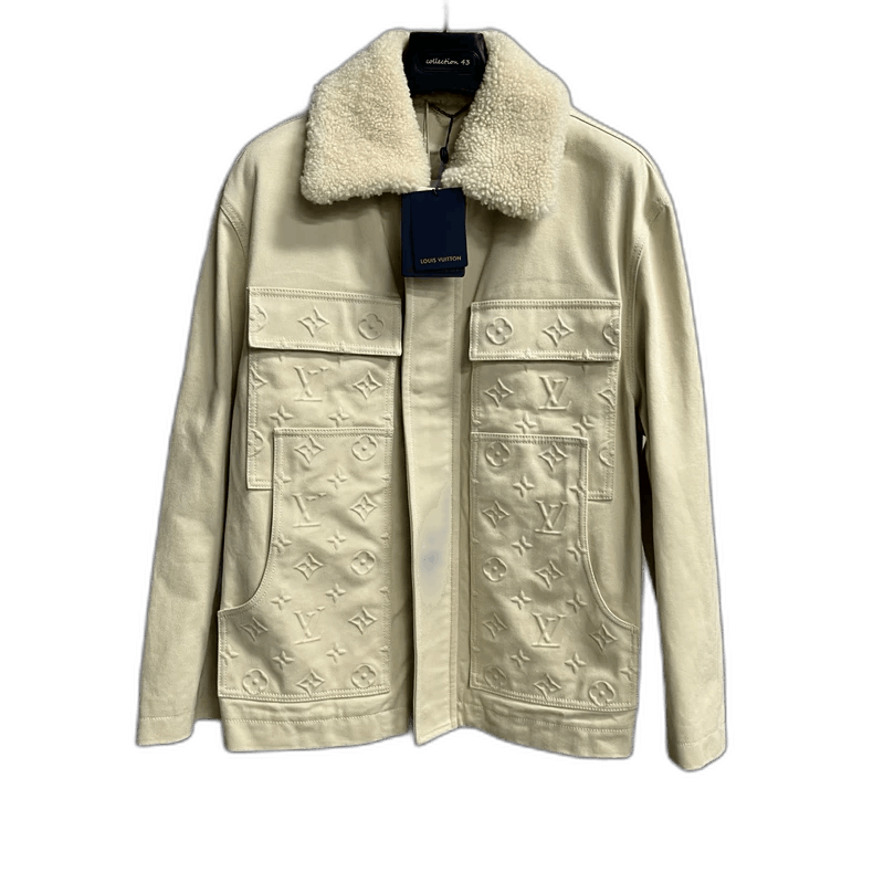 Louis Vuitton Louis Vuitton Beige Jacket with Detachable Collar Size US L / EU 52-54 / 3 - 1 Thumbnail