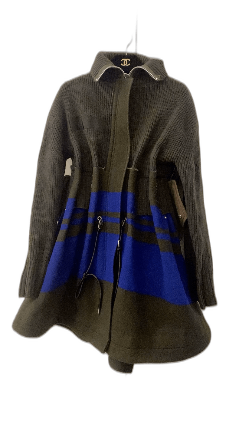 Sacai Sacai Mixed Fabric Coat with Hood Size US M / EU 48-50 / 2 - 1 Thumbnail