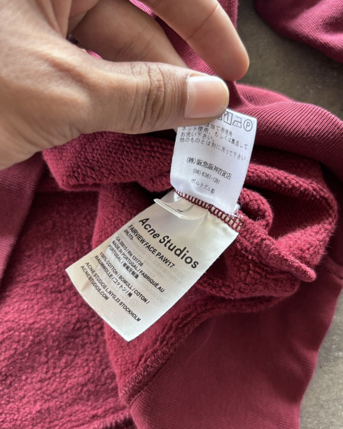 Acne Studios × Japanese Brand 2000s Cane Studios Maroon Crewneck Size US M / EU 48-50 / 2 - 4 Thumbnail