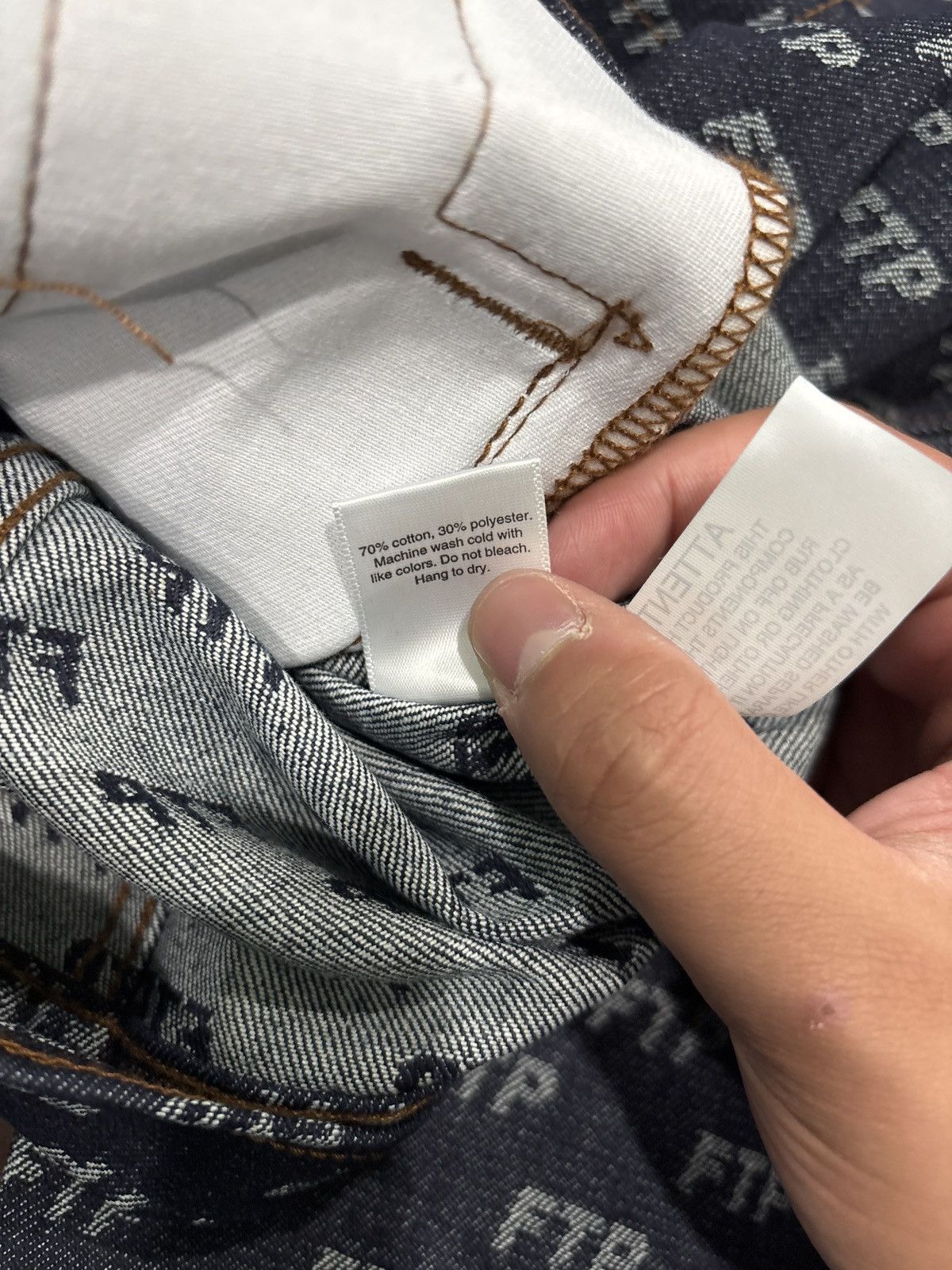 Fuck The Population NEW FTP All Over Jacquard Denim Trucker Jacket Indigo SZ XL Size US XL / EU 56 / 4 - 10 Thumbnail