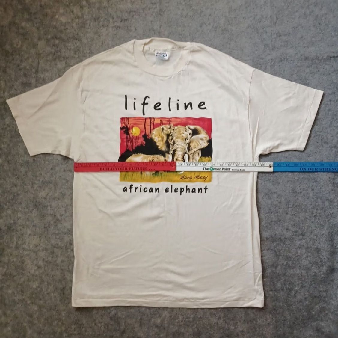 Hanes VINTAGE Lifeline T Shirt Mens XL Cream African Elephant Winterland Productions 90s Hanes Beefy-T USA Animals Emoji? Size US XL / EU 56 / 4 - 4 Thumbnail