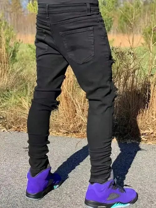 Jean Skinny stacked distressed slim jeans Size US 34 / EU 50 - 2 Thumbnail