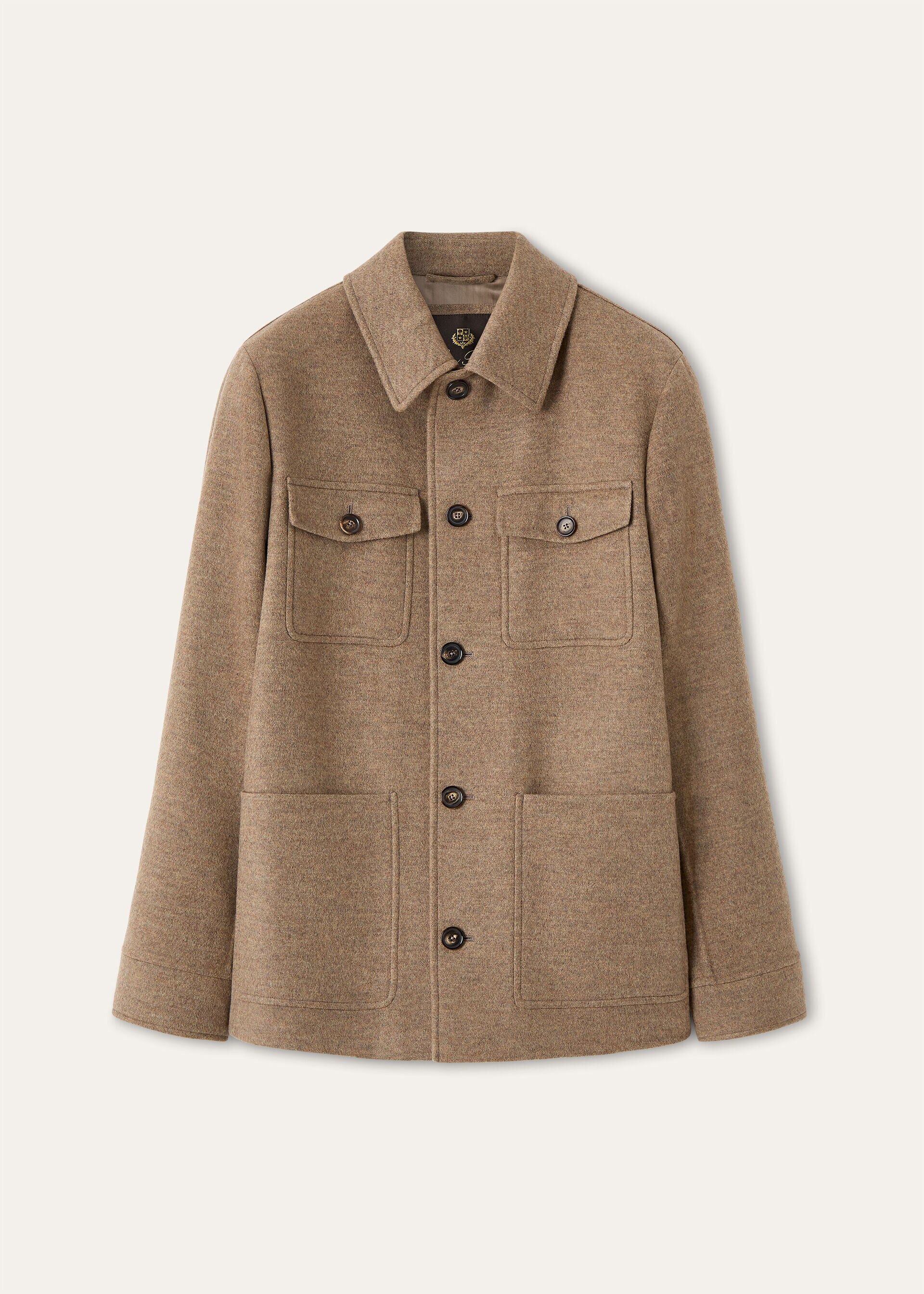 Loro Piana os11x0326 FRM0764 Devis Jacket in Licorice Root Melange Size US L / EU 52-54 / 3 - 1 Thumbnail