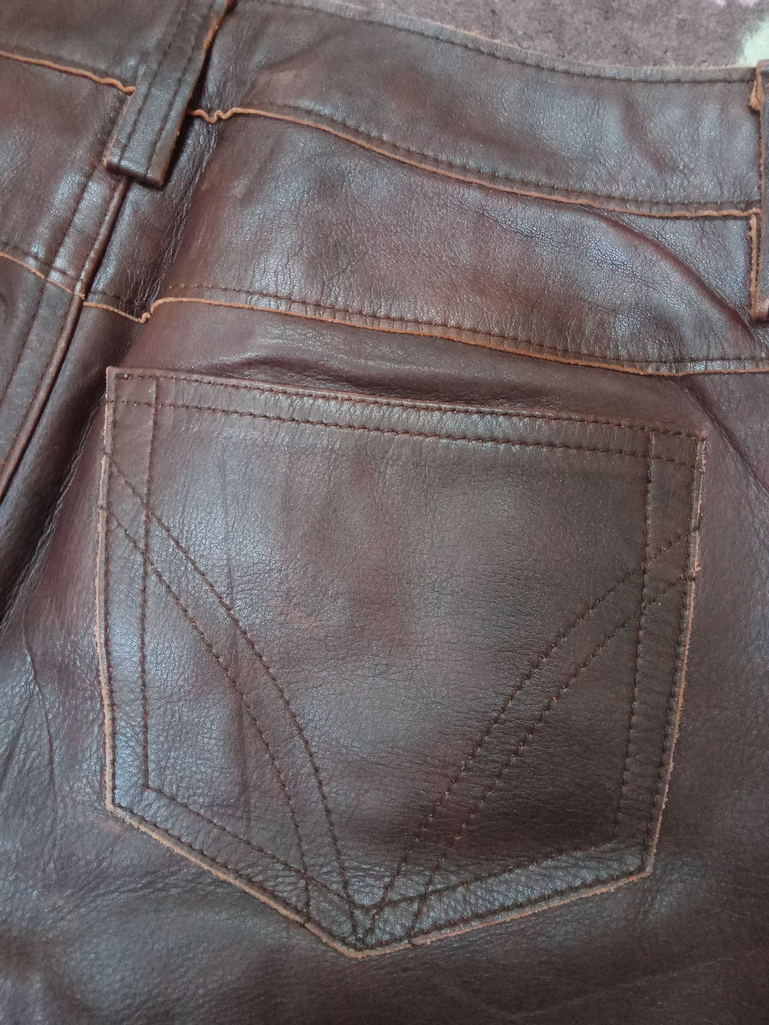 Other Acide Flare Cow Leather Pants Size 29" - 8 Thumbnail