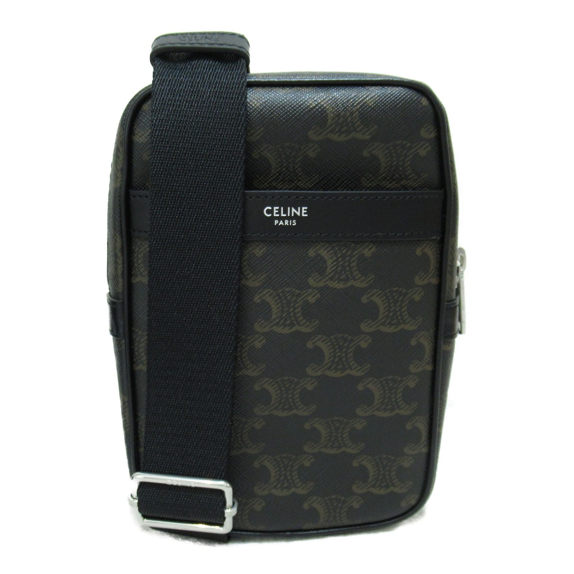 image of Celine Céline Triomphe Shoulder in Black, Women's