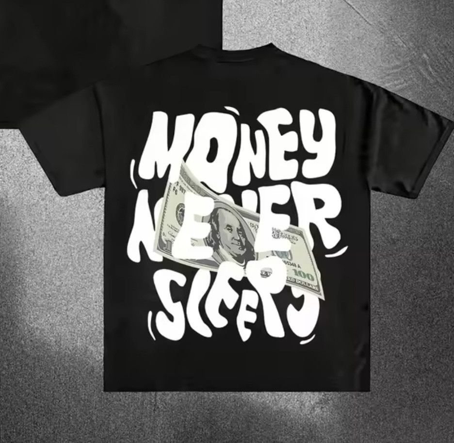 Other American Classic Money Never Sleep Punk Rich Trendy T-Shirt Size US S / EU 44-46 / 1 - 2 Thumbnail