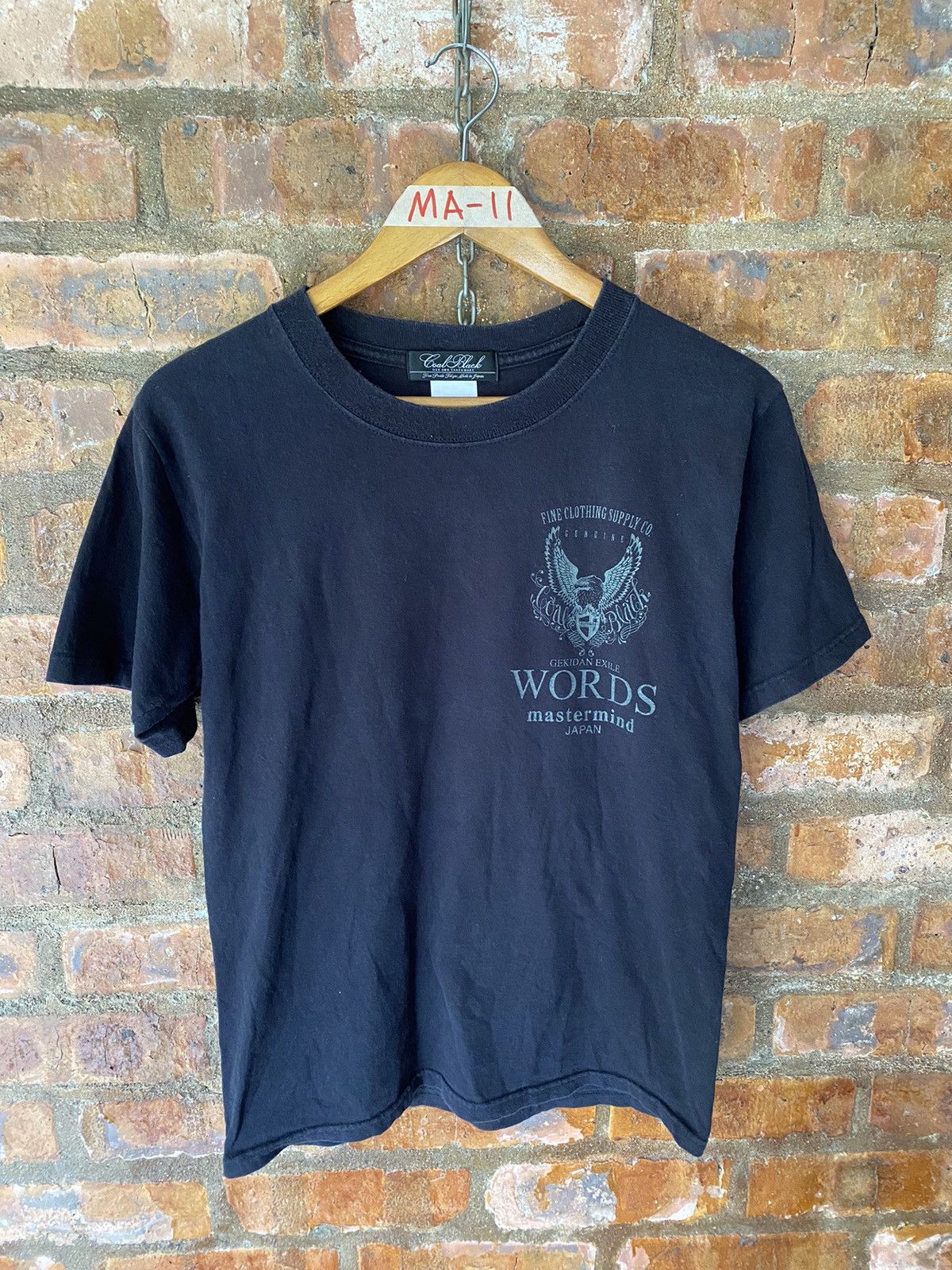 Mastermind Japan 2000s vtg Mastermind Japan X Coal Black tee Size US S / EU 44-46 / 1 - 2 Thumbnail