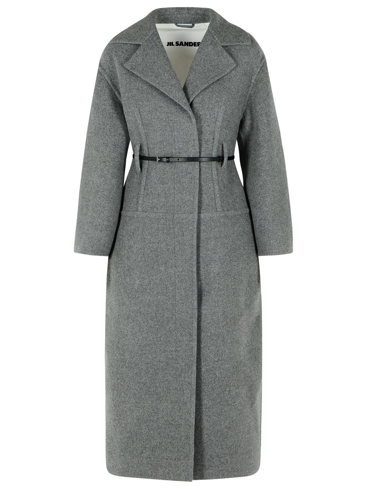 Jil Sander JIL SANDER Grey Virgin Wool Coat Size S / US 4 / IT 40 - 1 Thumbnail