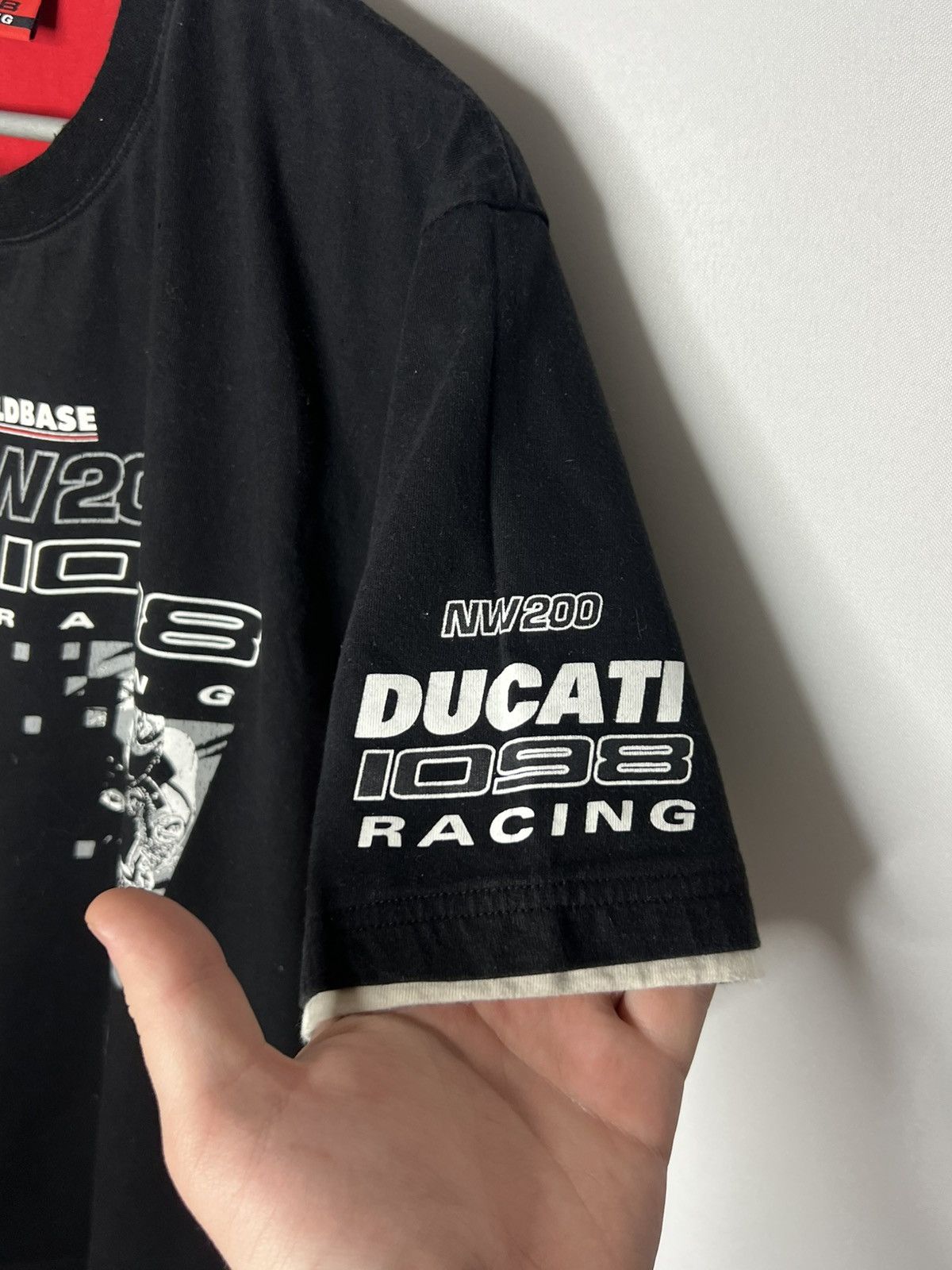 Ducati Vintage Ducati Racing NW200 Tee T-Shirt Motorcycle Size US XL / EU 56 / 4 - 7 Thumbnail