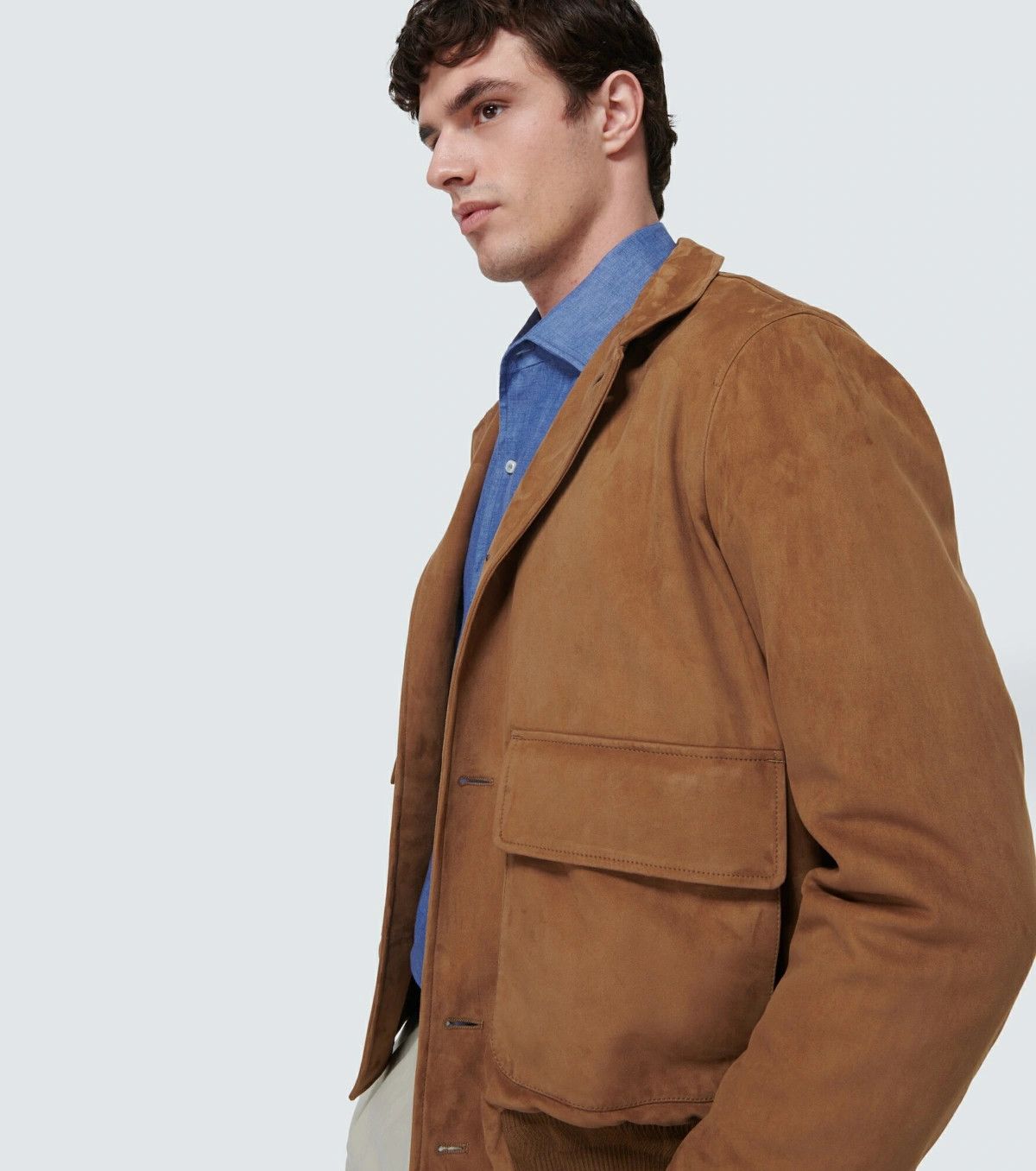 Loro Piana o1w1db10724 Spagna Leather Bomber Jacket in Brown Size US XXL / EU 58 / 5 - 5 Thumbnail