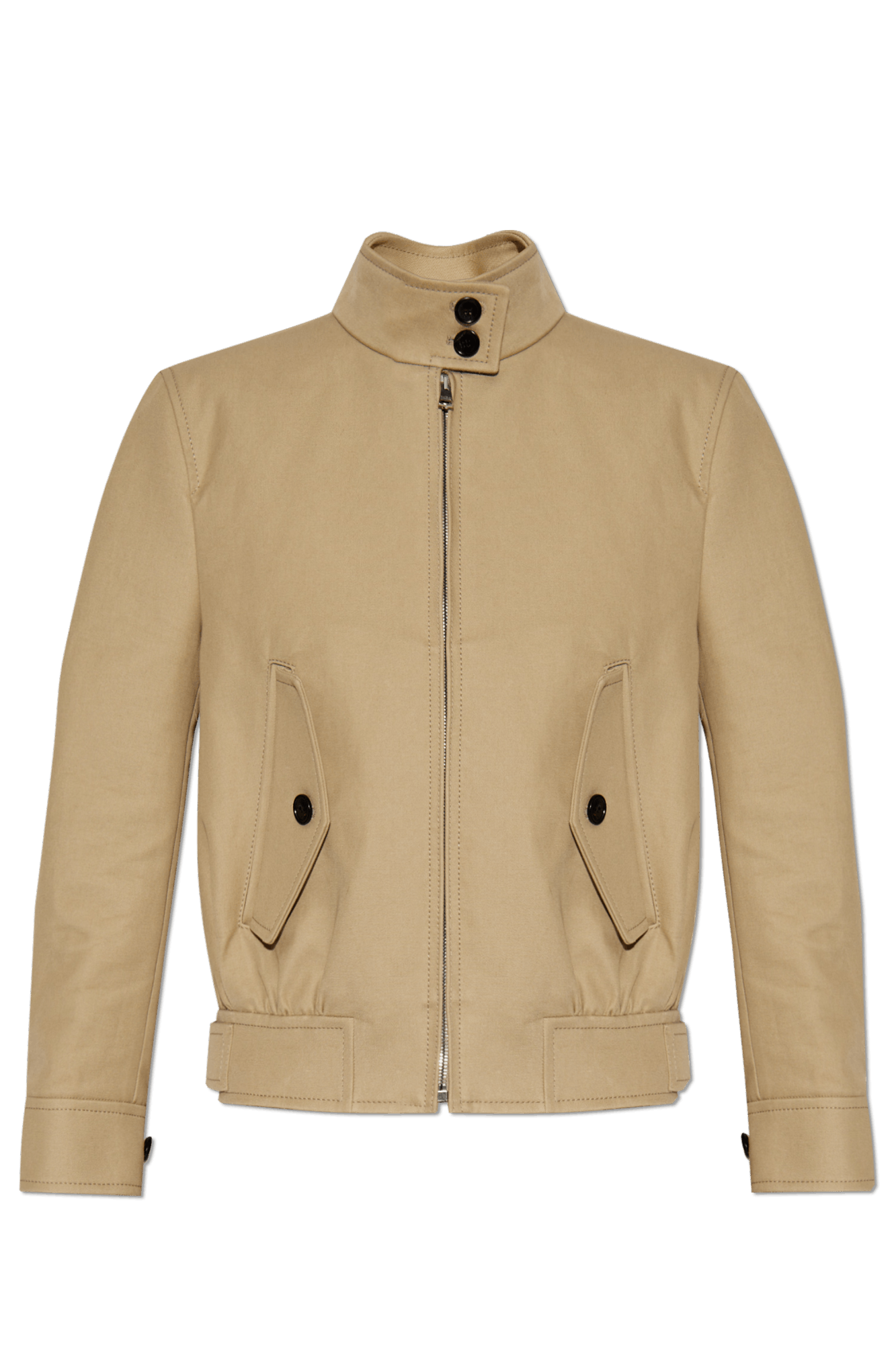 Gucci o1la5ras0526 Embossed Cotton Drill Bomber Jacket in Beige Size L / US 10 / IT 46 - 1 Thumbnail
