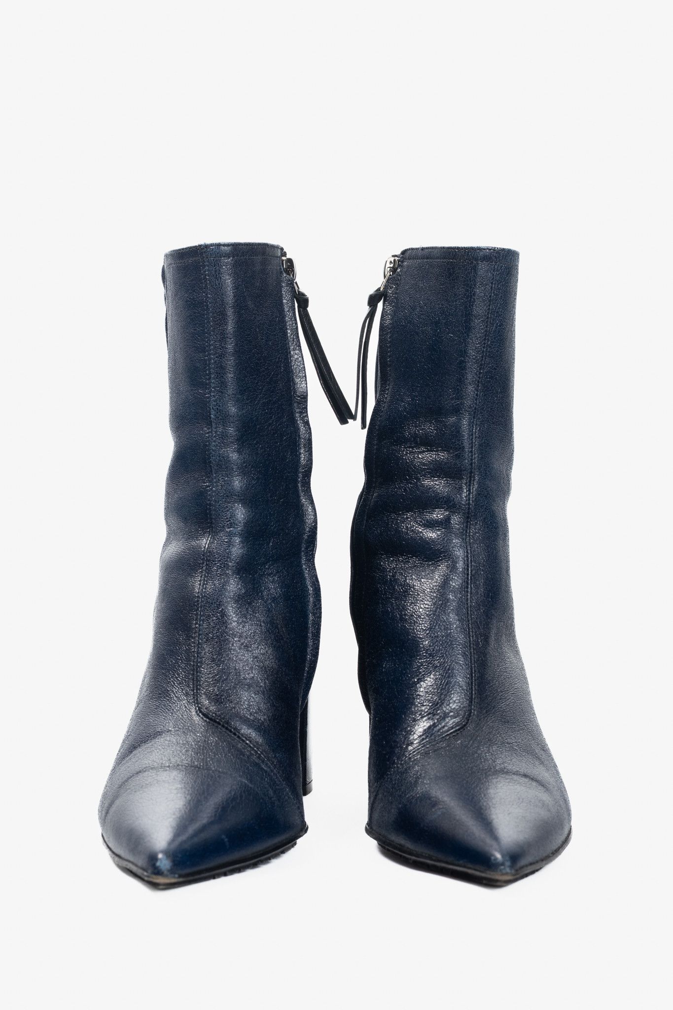 DOROTHEE SCHUMACHER Dorothee Schumacher Quilted Crackled-Leather Ankle Boots Size US 10.5 / IT 40.5 - 2 Thumbnail