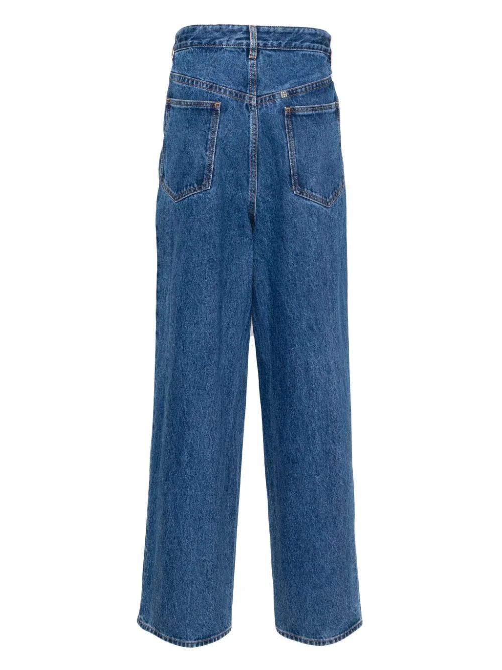 Givenchy o1w1db10525 Low Crotch Wide Denim Pant in Blue Size US 36 / EU 52 - 2 Thumbnail