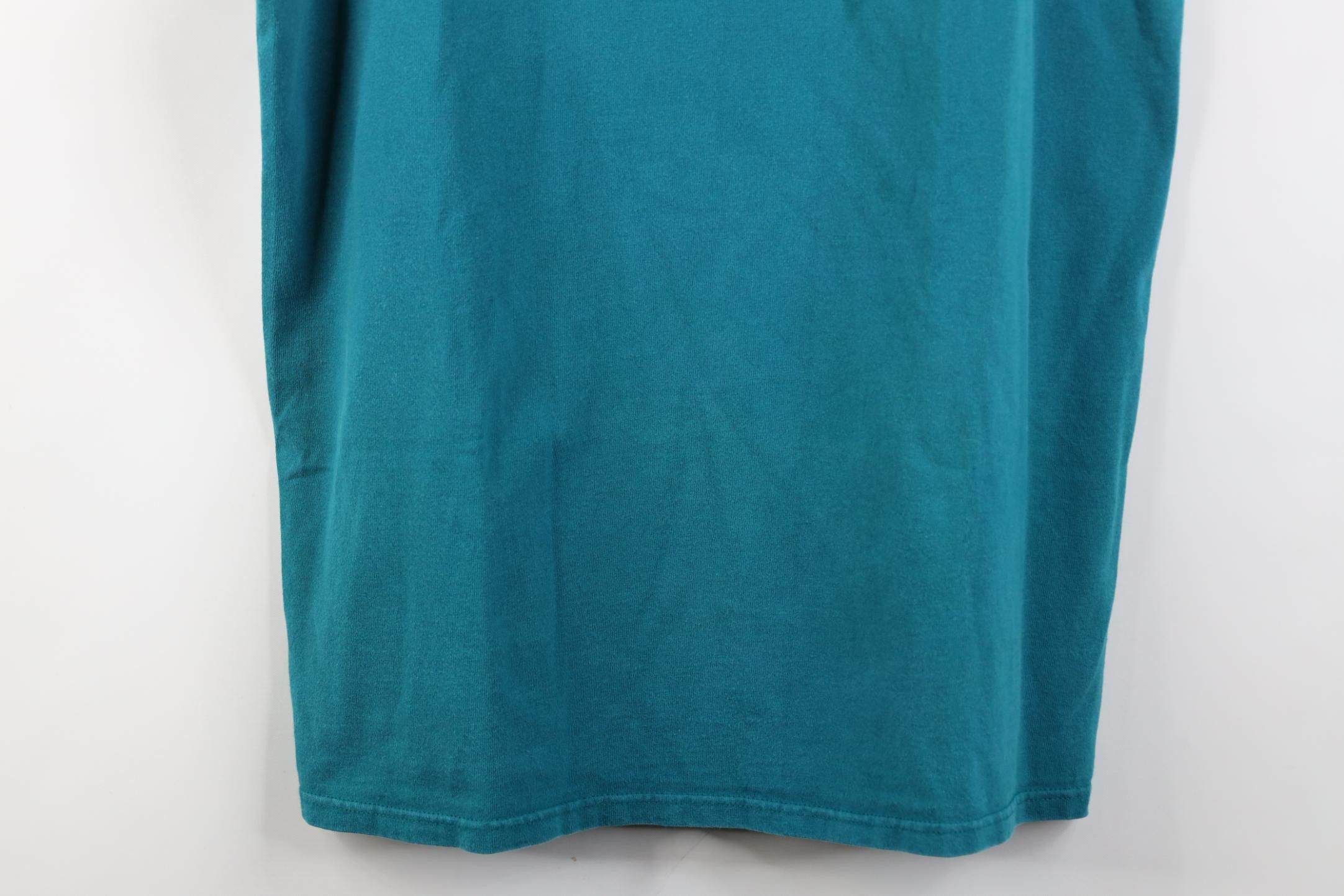 Vintage Vintage 90s Streetwear Tank Top T-Shirt Teal Cotton USA Size US M / EU 48-50 / 2 - 3 Thumbnail