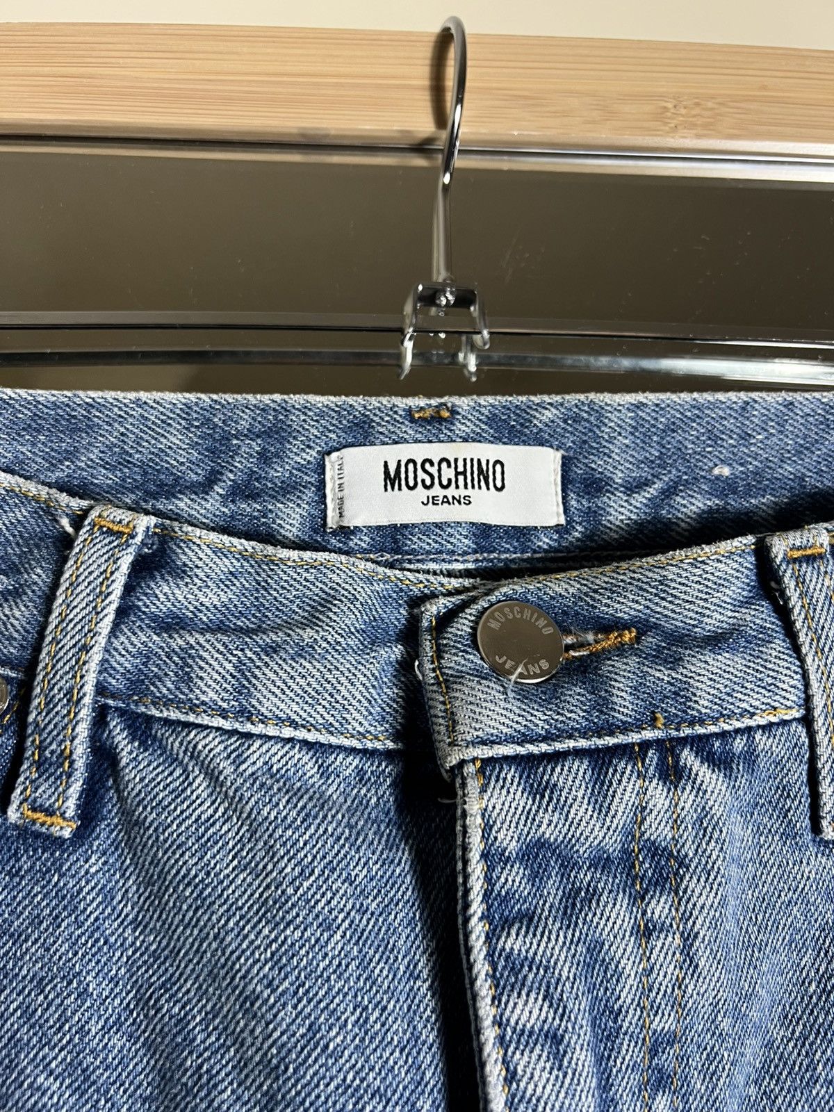 Moschino 🇮🇹90’s Vintage Moschino Metal Peace Relaxed Mom Jeans Size 29 Size 29" - 10 Thumbnail