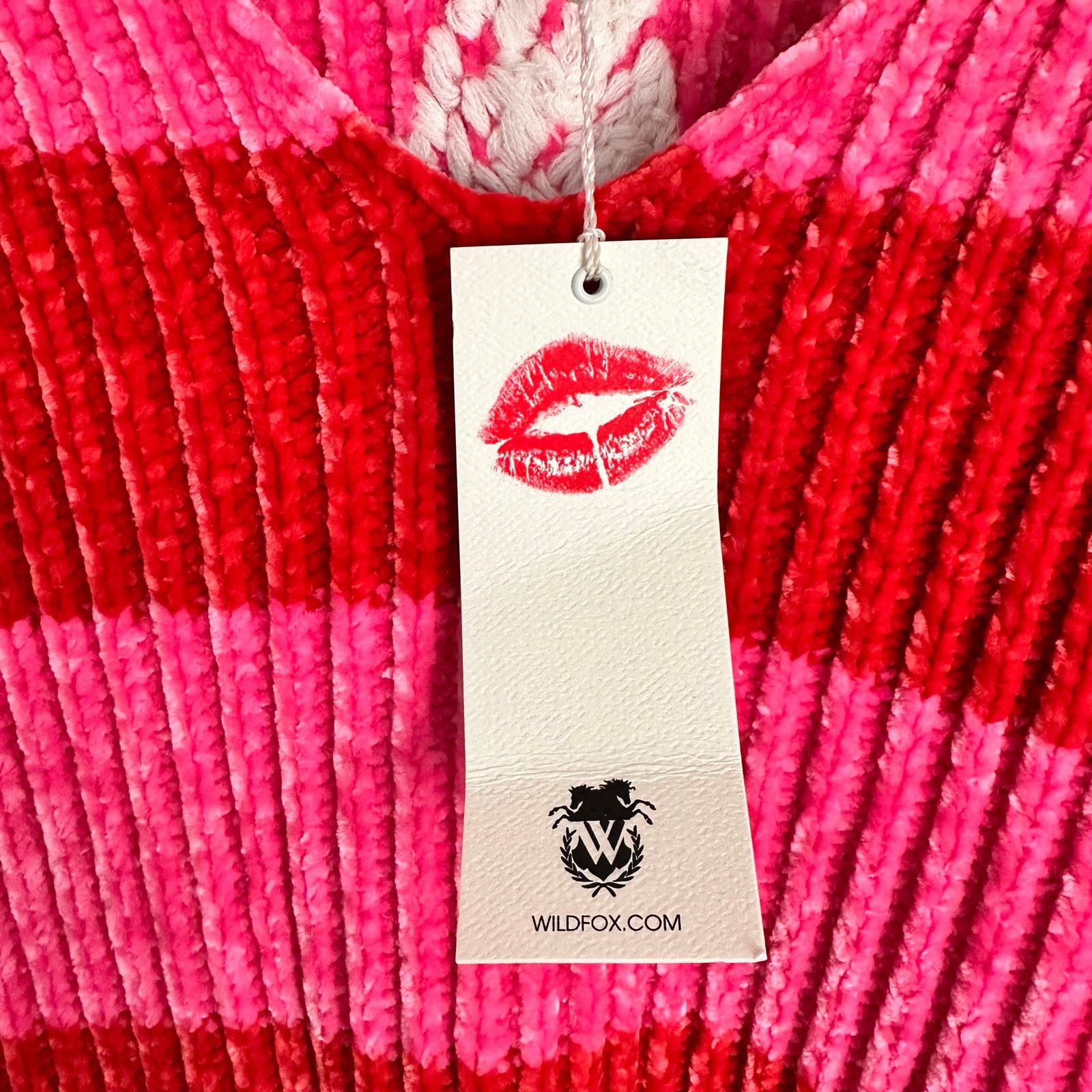 Wildfox Wildfox Heavy Chenille Red Striped Oversized Sweater Small Size S / US 4 / IT 40 - 12 Thumbnail