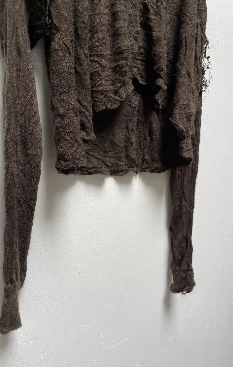 Handmade Thrashed Cropped Spooky Knit Size US M / EU 48-50 / 2 - 7 Thumbnail