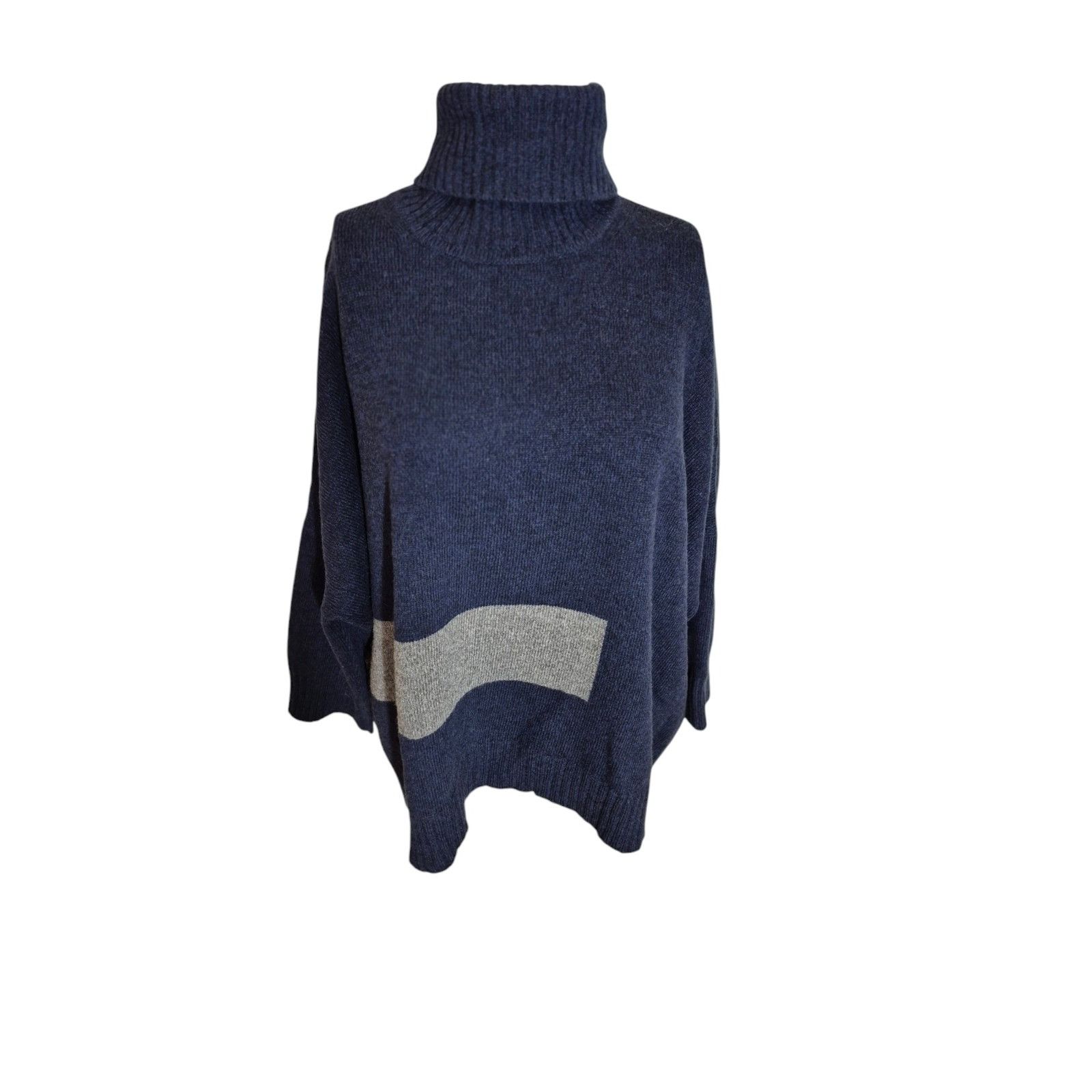 Other Barbara Wells 100% Cashmere Sweater Turtleneck Swing Sweater Size M / US 6-8 / IT 42-44 - 1 Thumbnail