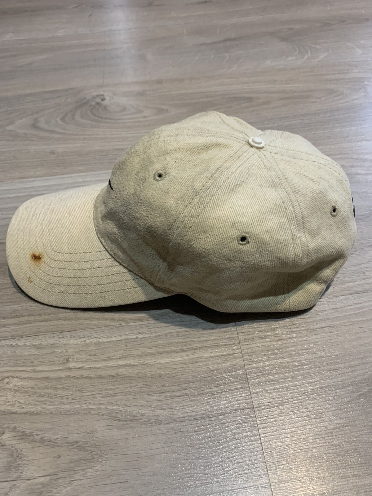 Nike × Vintage Vintage Nike 90’s Cap Hat Baseball Dad Beige Swoosh Drill Size ONE SIZE - 5 Thumbnail