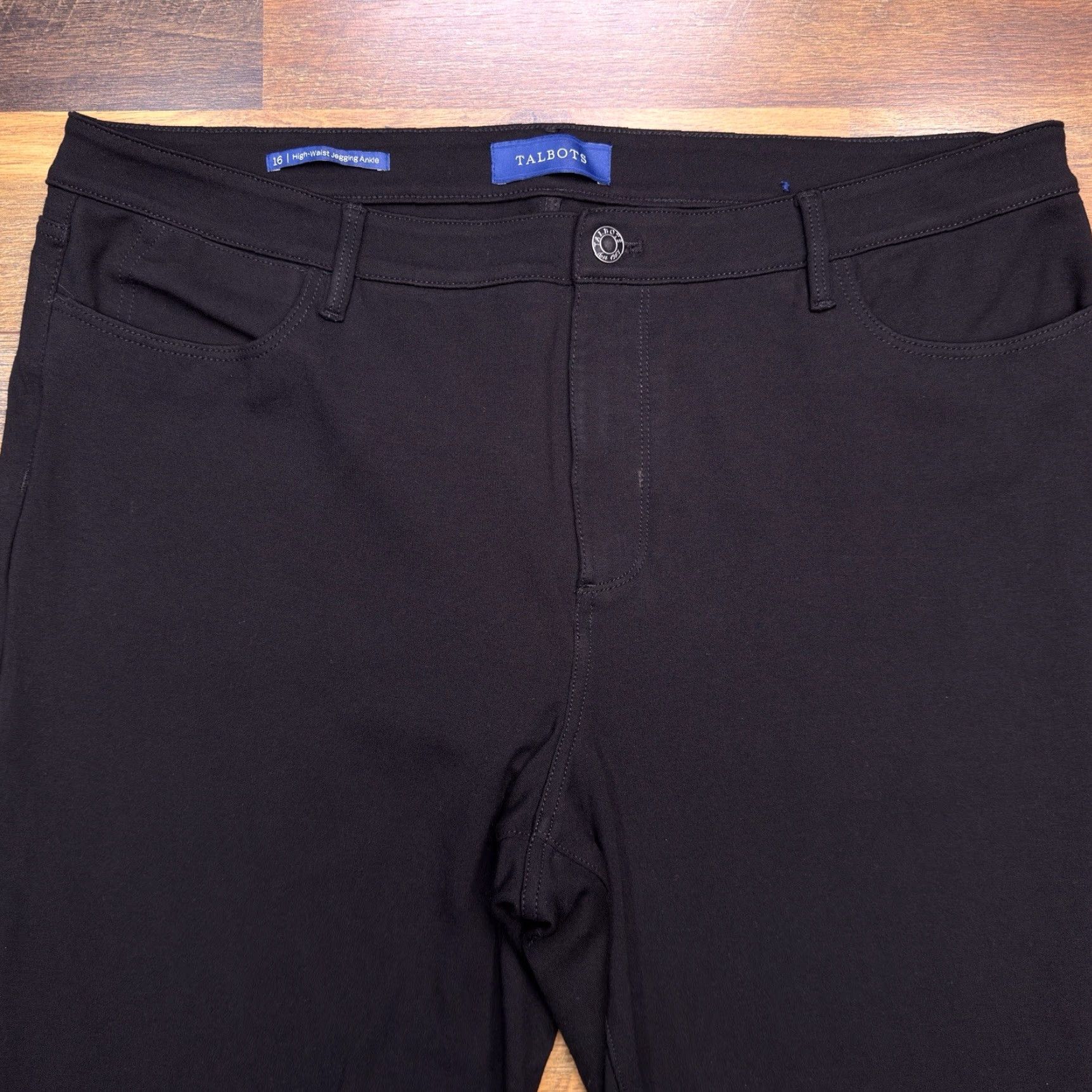 Talbots Talbots Jeans Jegging Ankle Black 16W Womens High Waist Stretch 5-Pocket Denim Regular Inseam 26in Size 38" / US 16 / IT 52 - 2 Thumbnail