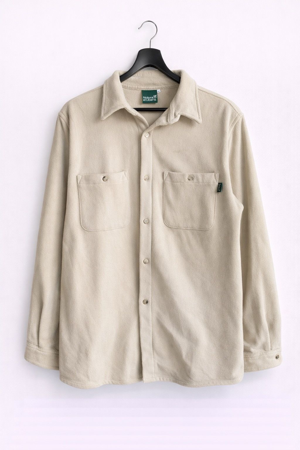 Vintage Nature et Liberté Beige Fleece Shirt Jacket | Minimalist Size US M / EU 48-50 / 2 - 1 Thumbnail