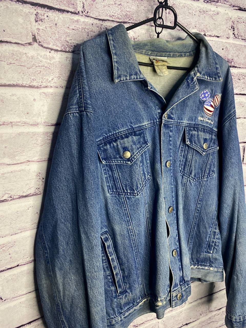 Disney Womens Vintage Denim Jacket Micky Mouse Disney cartoon Size L / US 10 / IT 46 - 2 Thumbnail