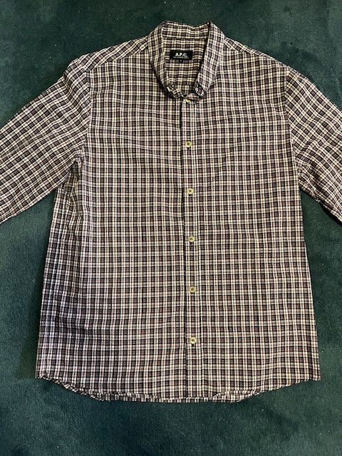 A.P.C. A.P.C. Plaid Long Sleeve Shirt Size US L / EU 52-54 / 3 - 2 Thumbnail