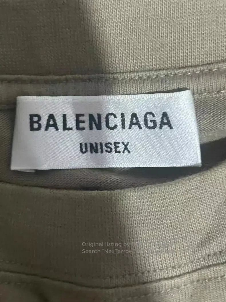 Balenciaga Balenciaga Khaki Short Sleeve with Embroidered Logo Front Size US S / EU 44-46 / 1 - 3 Thumbnail
