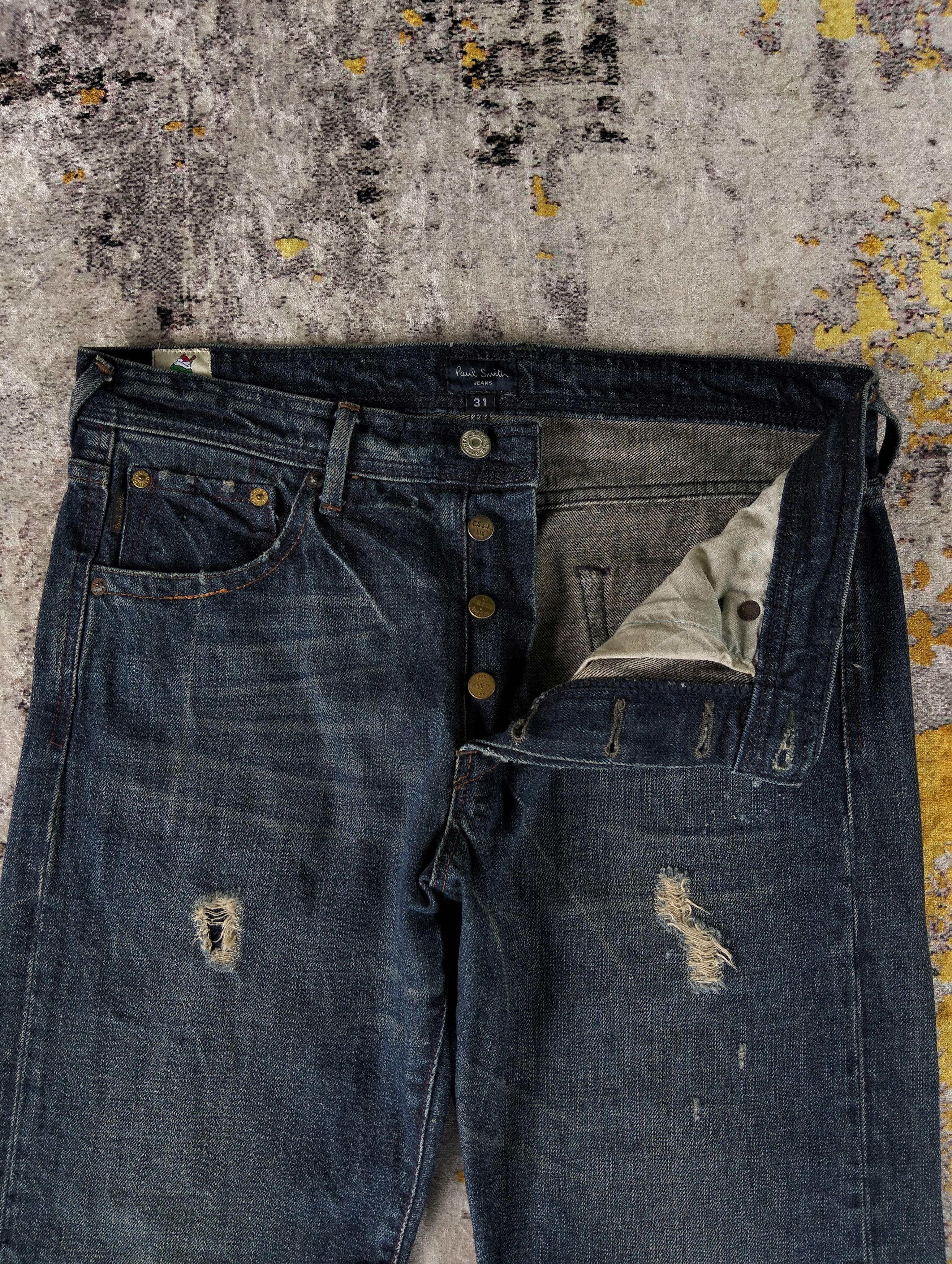 Paul Smith Paul Smith Jeans Button Fly Paint Splatter Distressed Denim Size US 32 / EU 48 - 12 Thumbnail