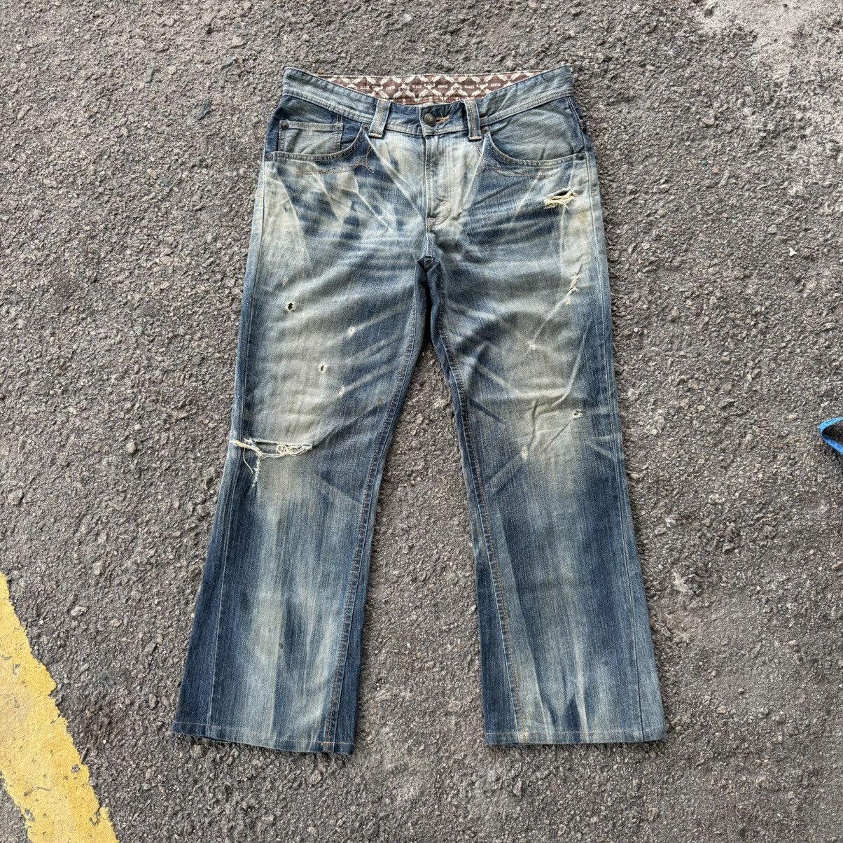 Edwin Vintage Edwin Flare distressed jeans denim pants Size US 36 / EU 52 - 2 Thumbnail