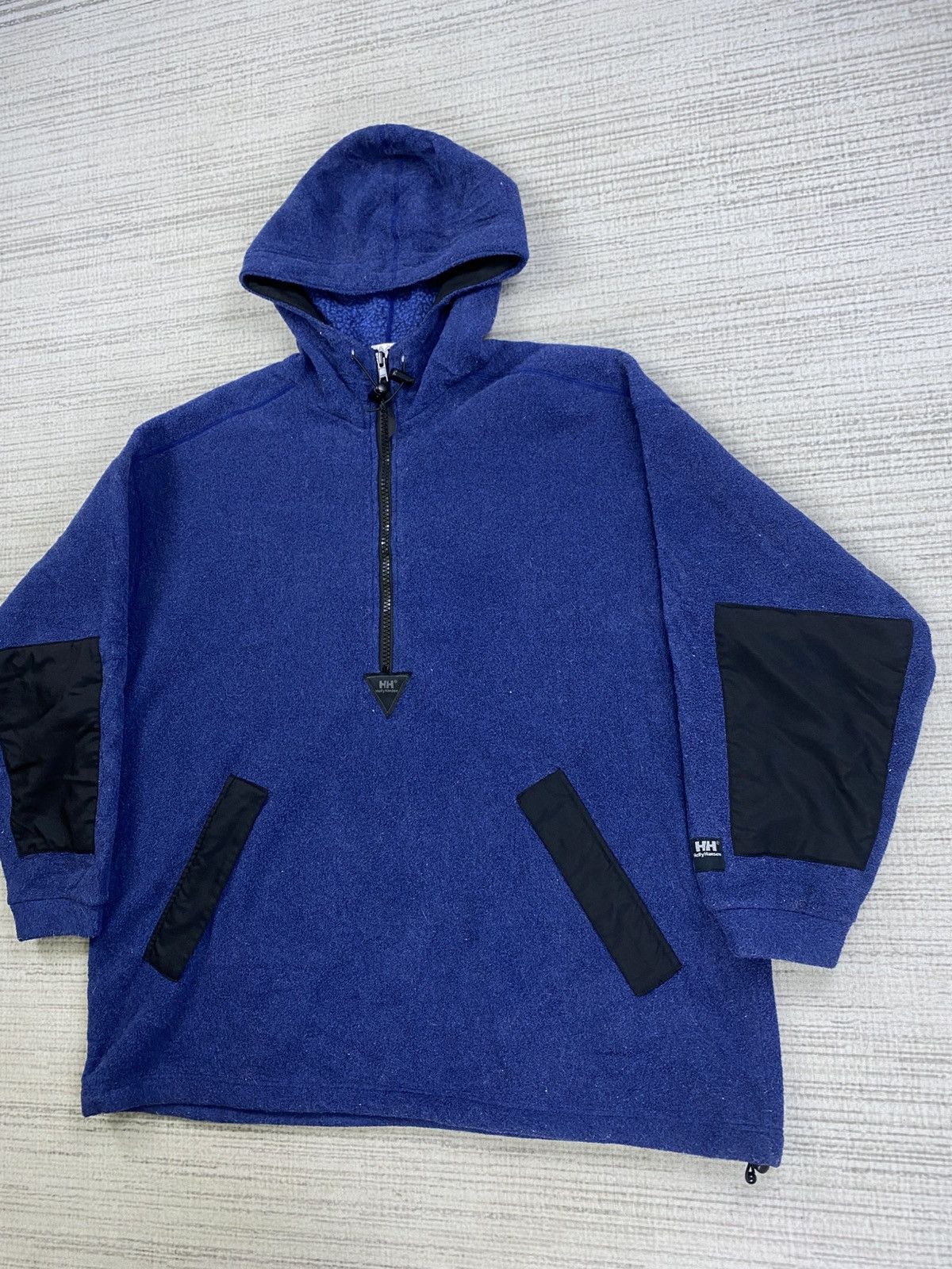 Helly Hansen × Japanese Brand × Vintage Vtg 90s Helly Hansen Nice Half Zipper Fleece Hoodie Jacket Size US XL / EU 56 / 4 - 4 Thumbnail