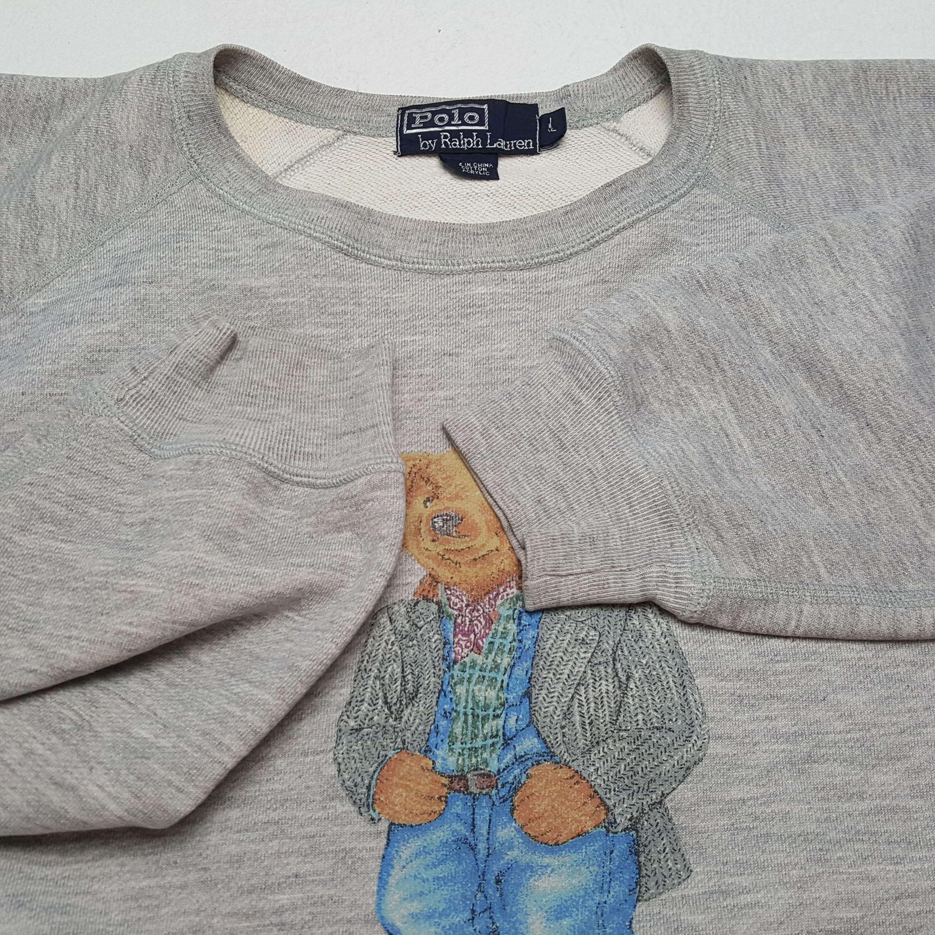 Polo Ralph Lauren × Vintage POLO Bear by RALPH LAUREN Fashion Style Sweatshirt Size US L / EU 52-54 / 3 - 7 Thumbnail